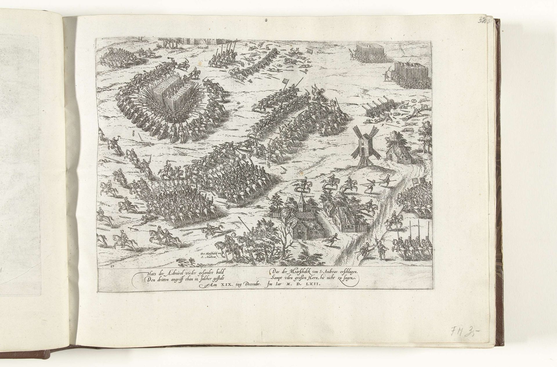 Slag bij Dreux, derde treffen, 1562 by Frans Hogenberg