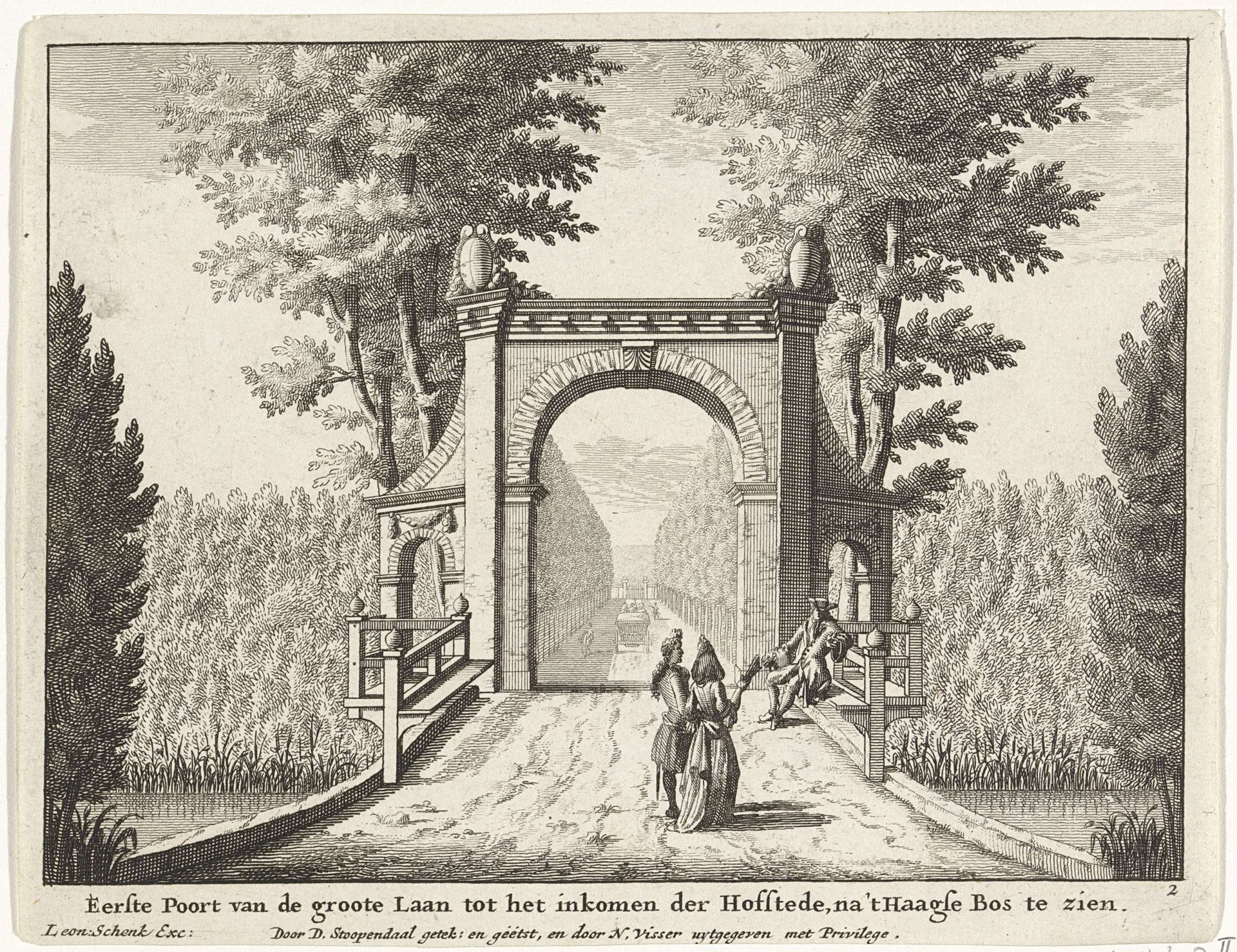 Eerste poort van de grote laan op landgoed Clingendael by Daniël Stopendaal