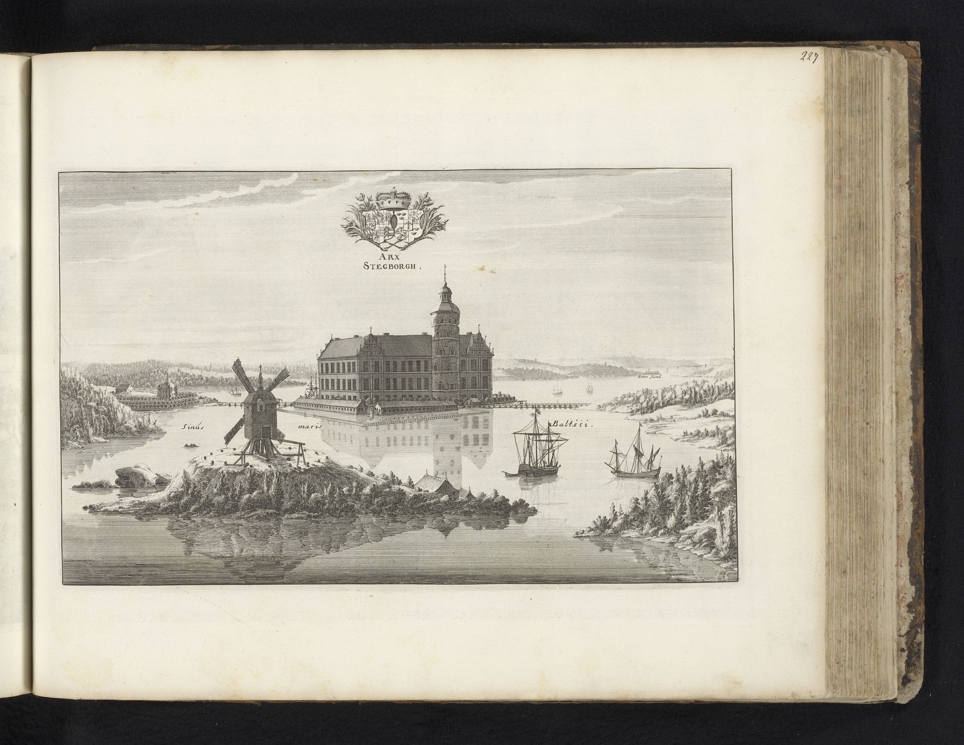 Gezicht op slot Stegeborg by Willem Swidde