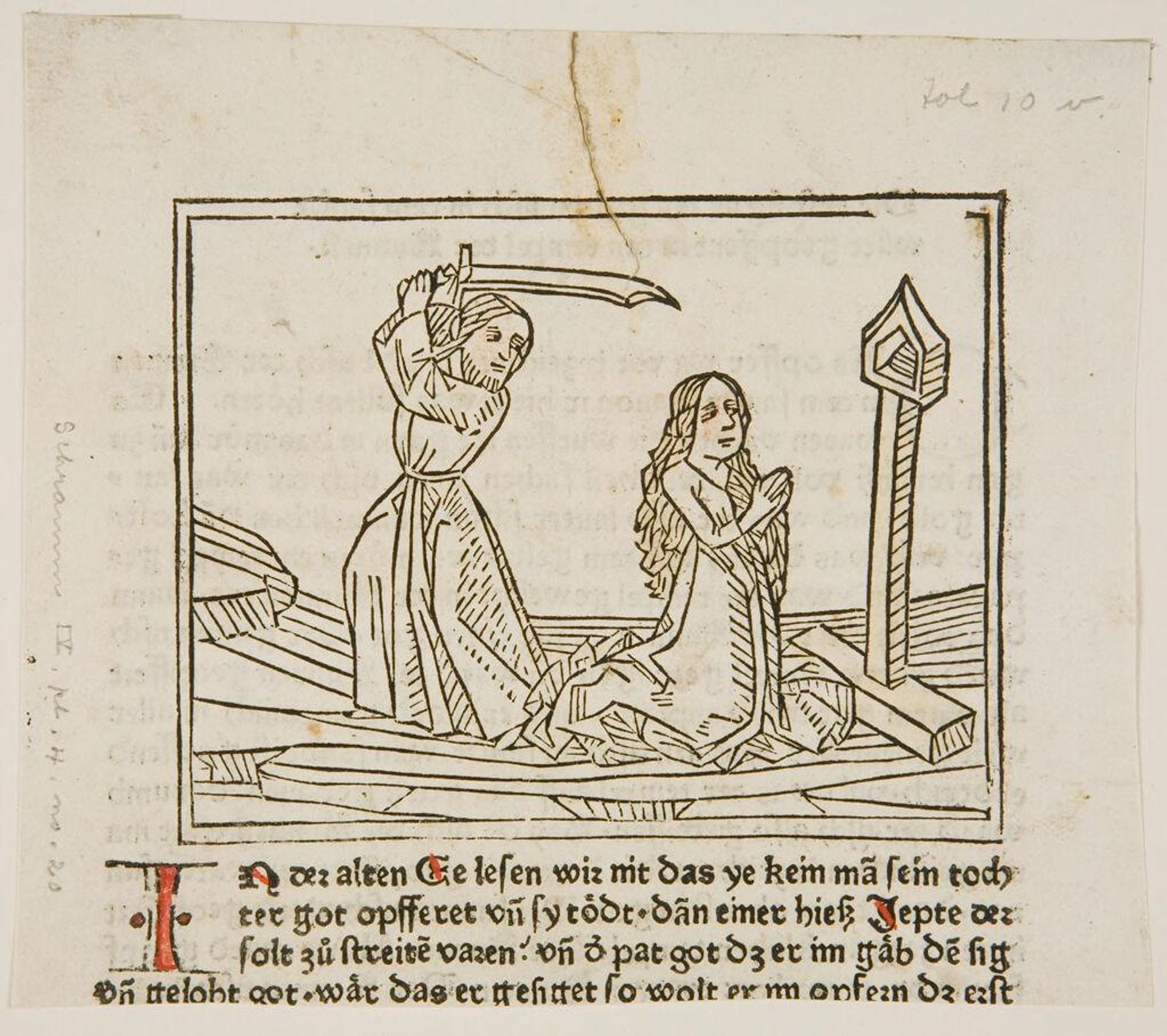 Jephthah sacrificing his daughter to the lord by Anonymous