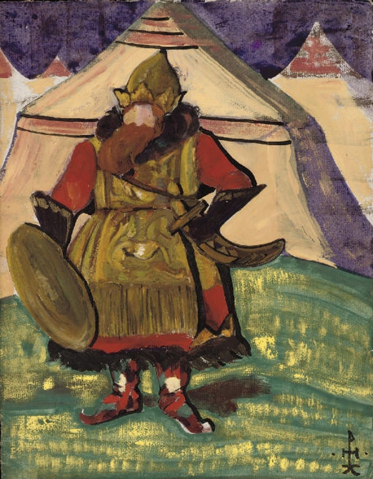 Costume design for "Tale of Tsar Saltan" by Nicholas Roerich