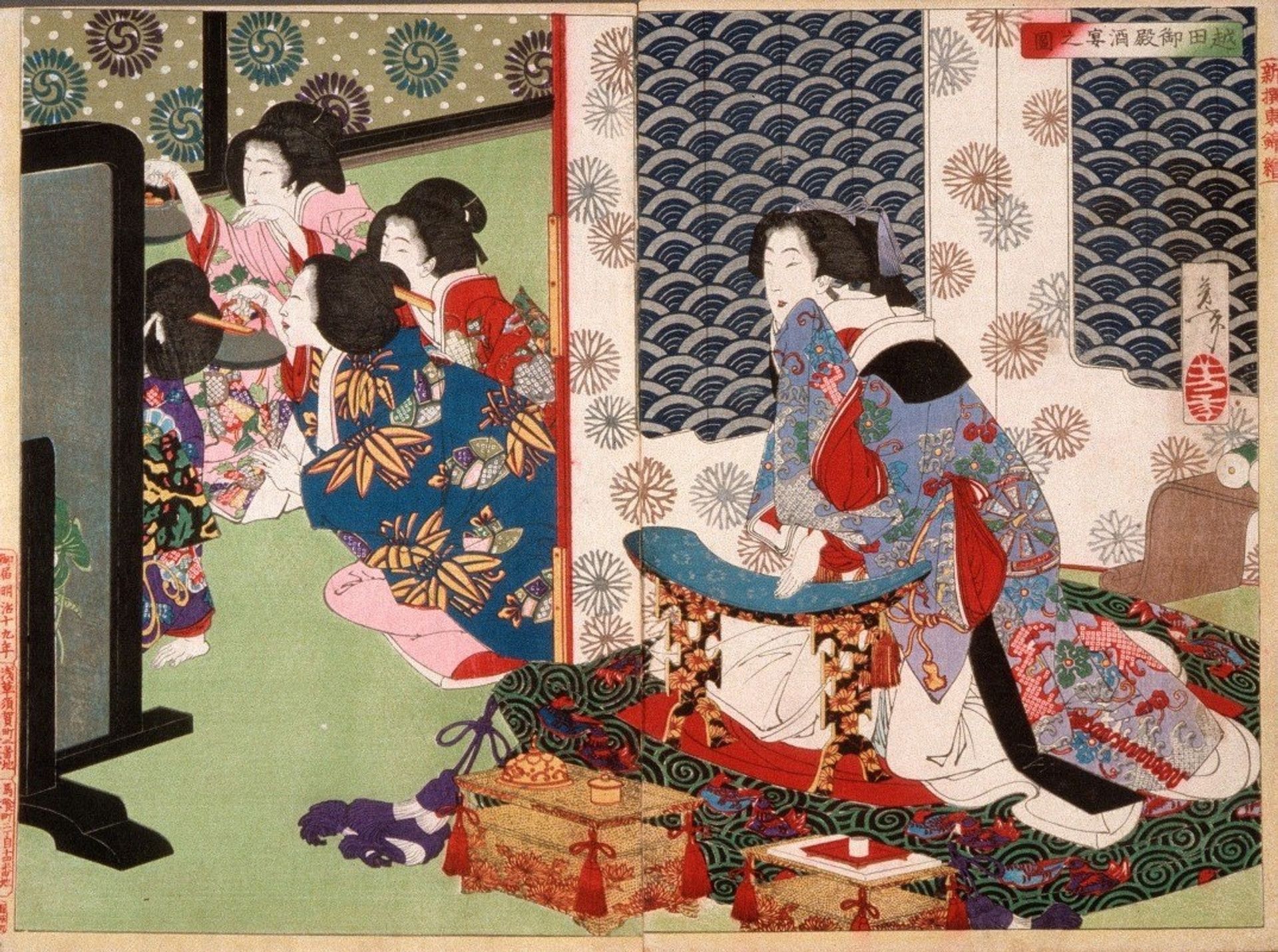 A Banquet at the Koshida Palace by Tsukioka Yoshitoshi