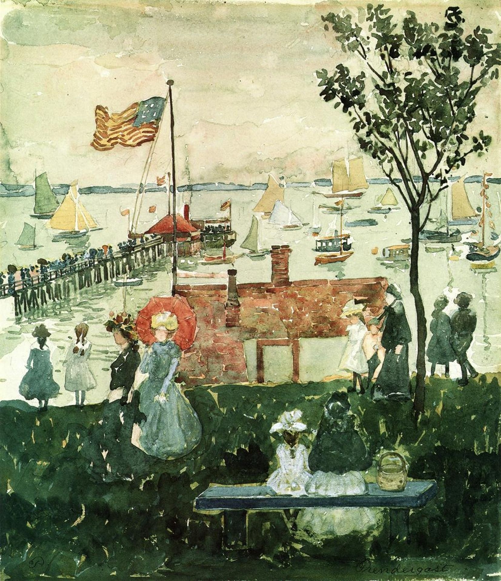 Excursionists, Nahant by Maurice Prendergast