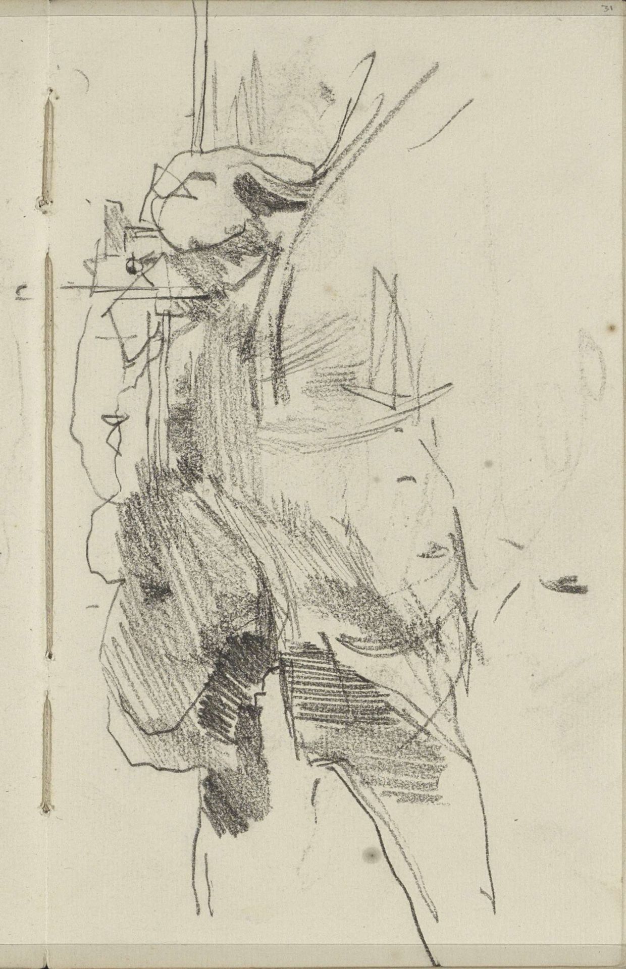 Figuur in een landschap by George Hendrik Breitner