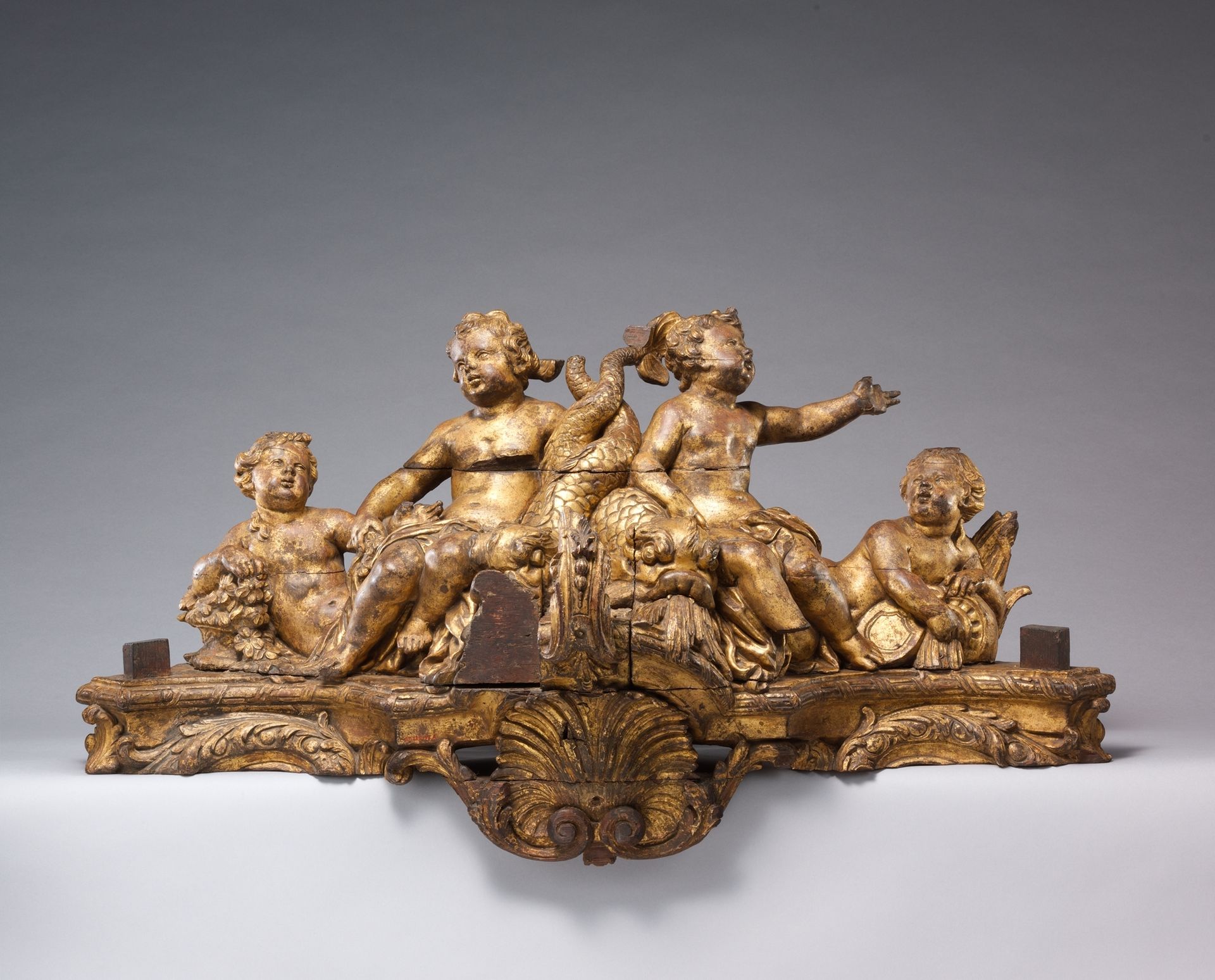 Stretcher from a console table from the Queen's bed chamber at Versailles by Jules Degoullons