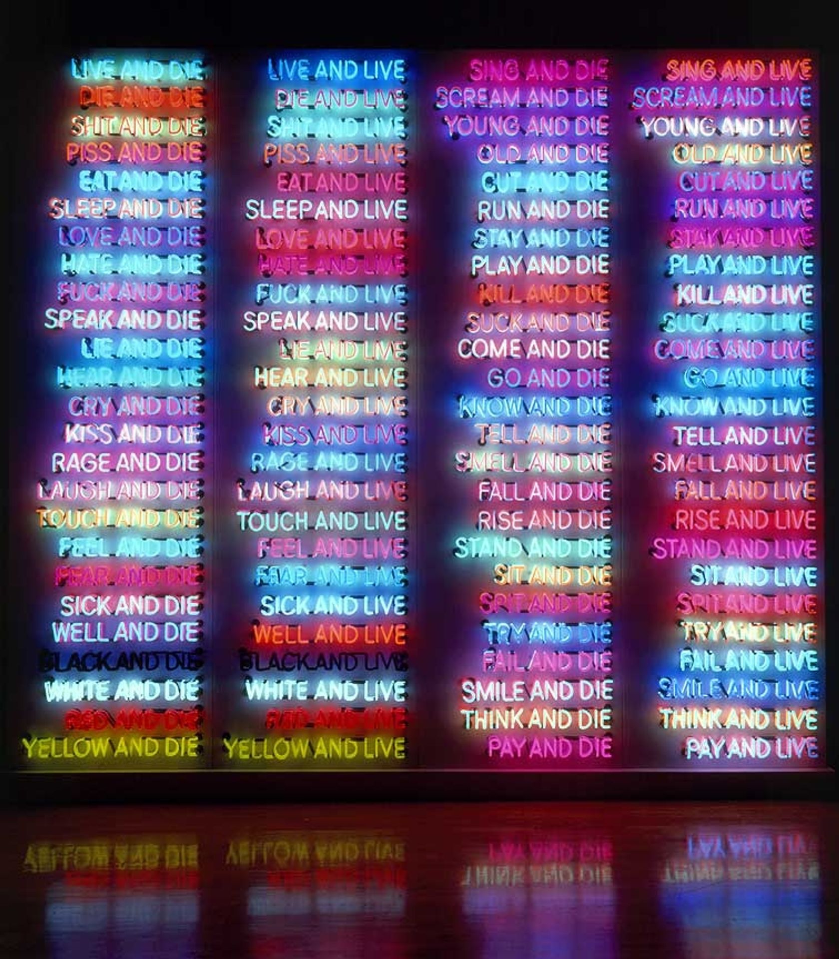 One Hundred Live and Die - Bruce Nauman | Artera | AskArtera