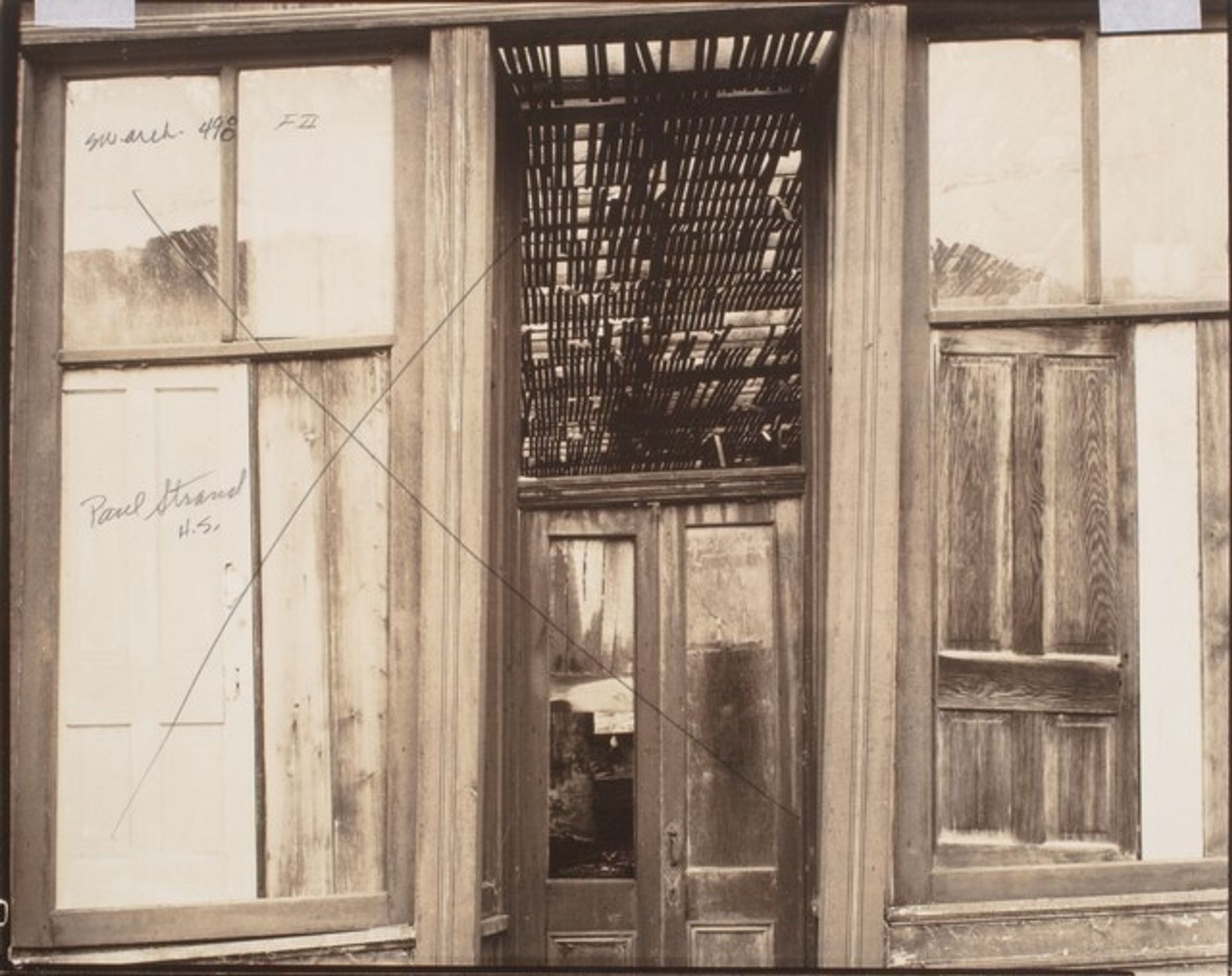 Deserted Building, New Mexico [verso] by Paul Strand