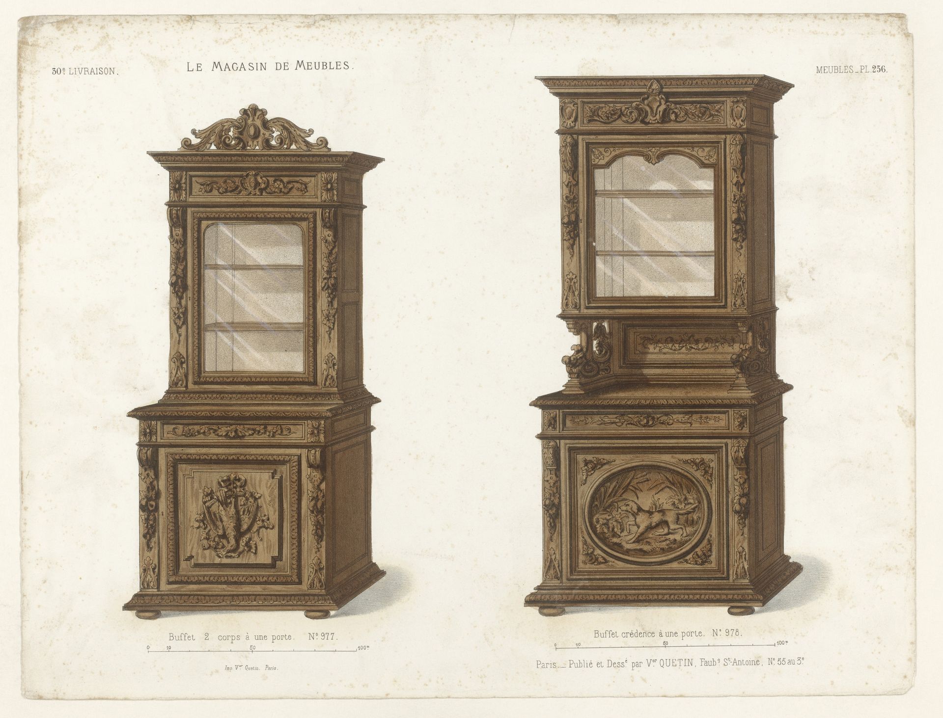 Twee buffetkasten by Anonymous