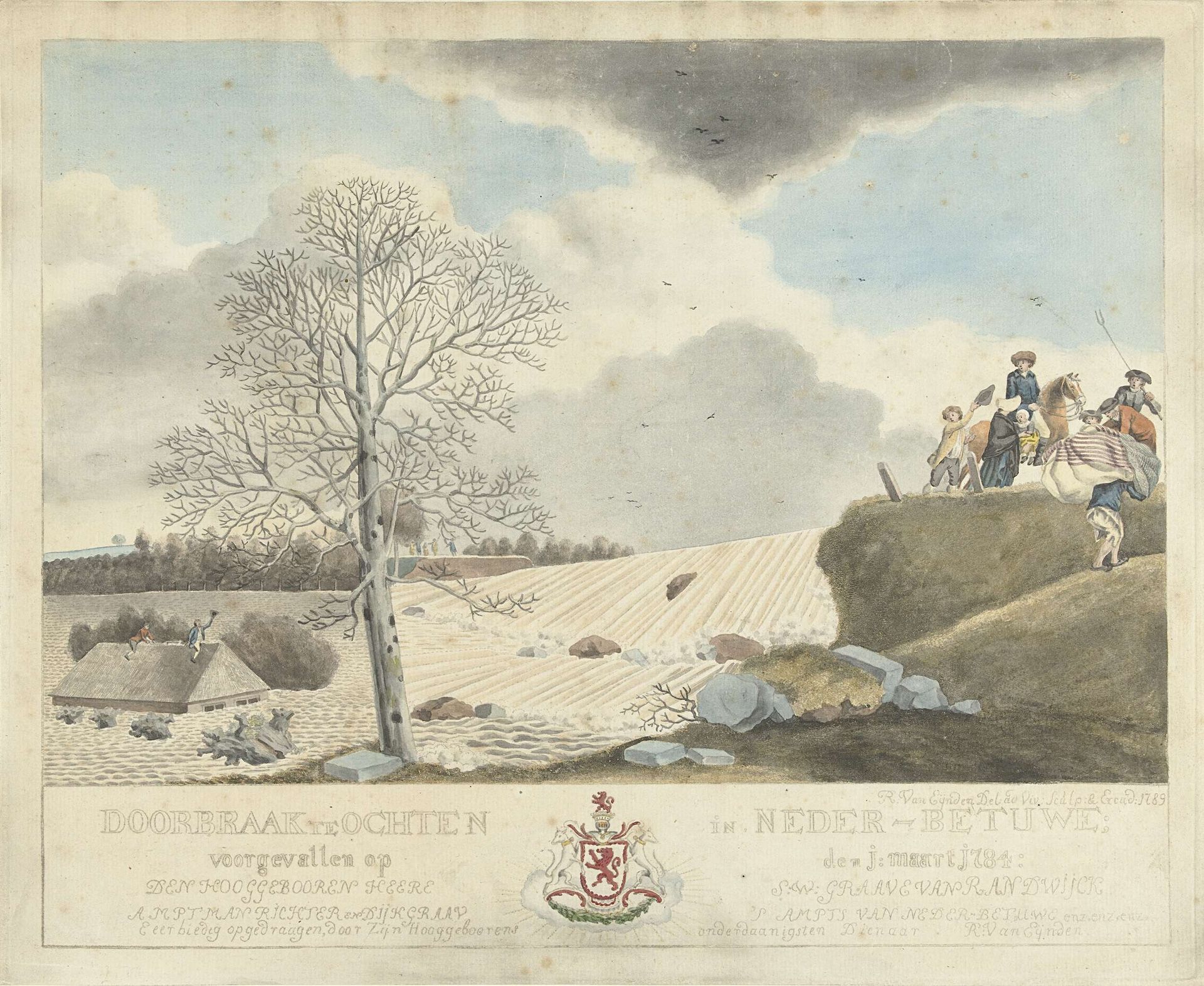 Dijkdoorbraak te Ochten by Roeland van Eynden