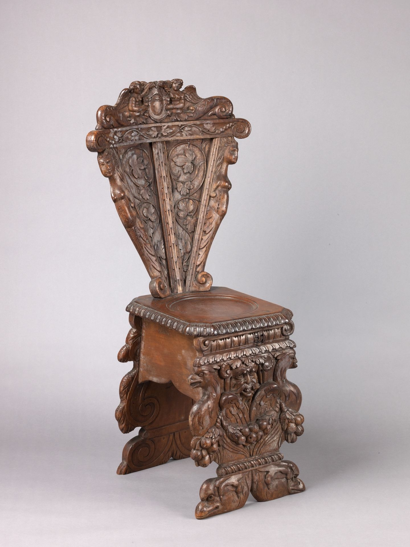 Side chair (sgabello a dorsale) by Alois Überacher