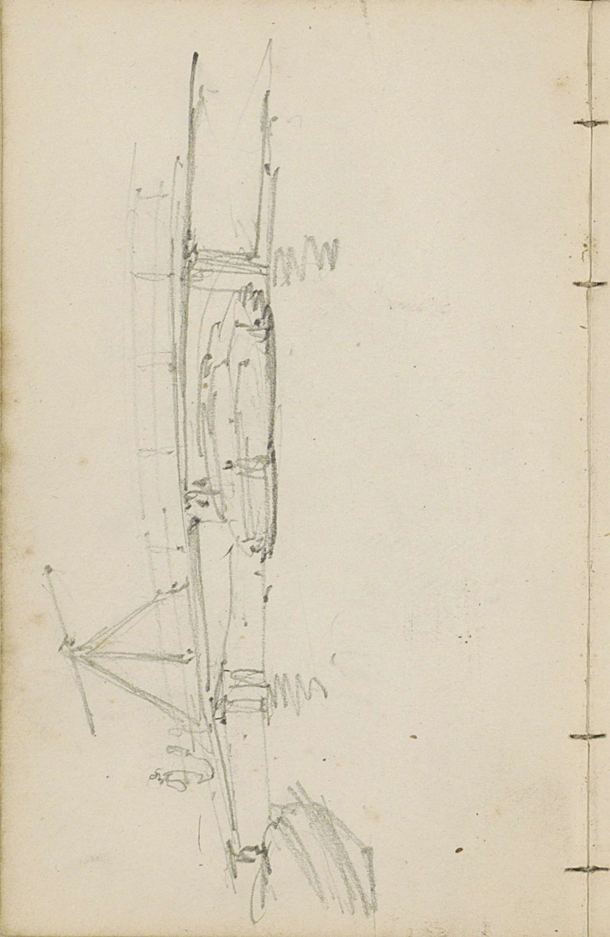 Boot varend bij een brug by Willem Koekkoek