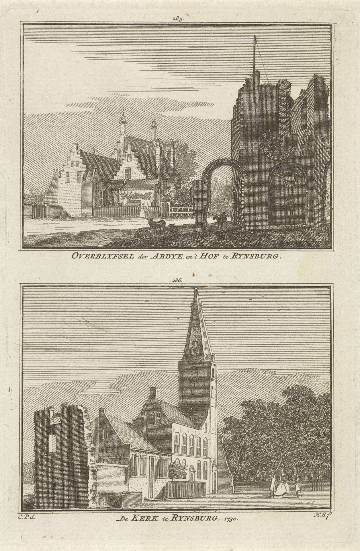 Twee gezichten op Rijnsburg by Hendrik Spilman