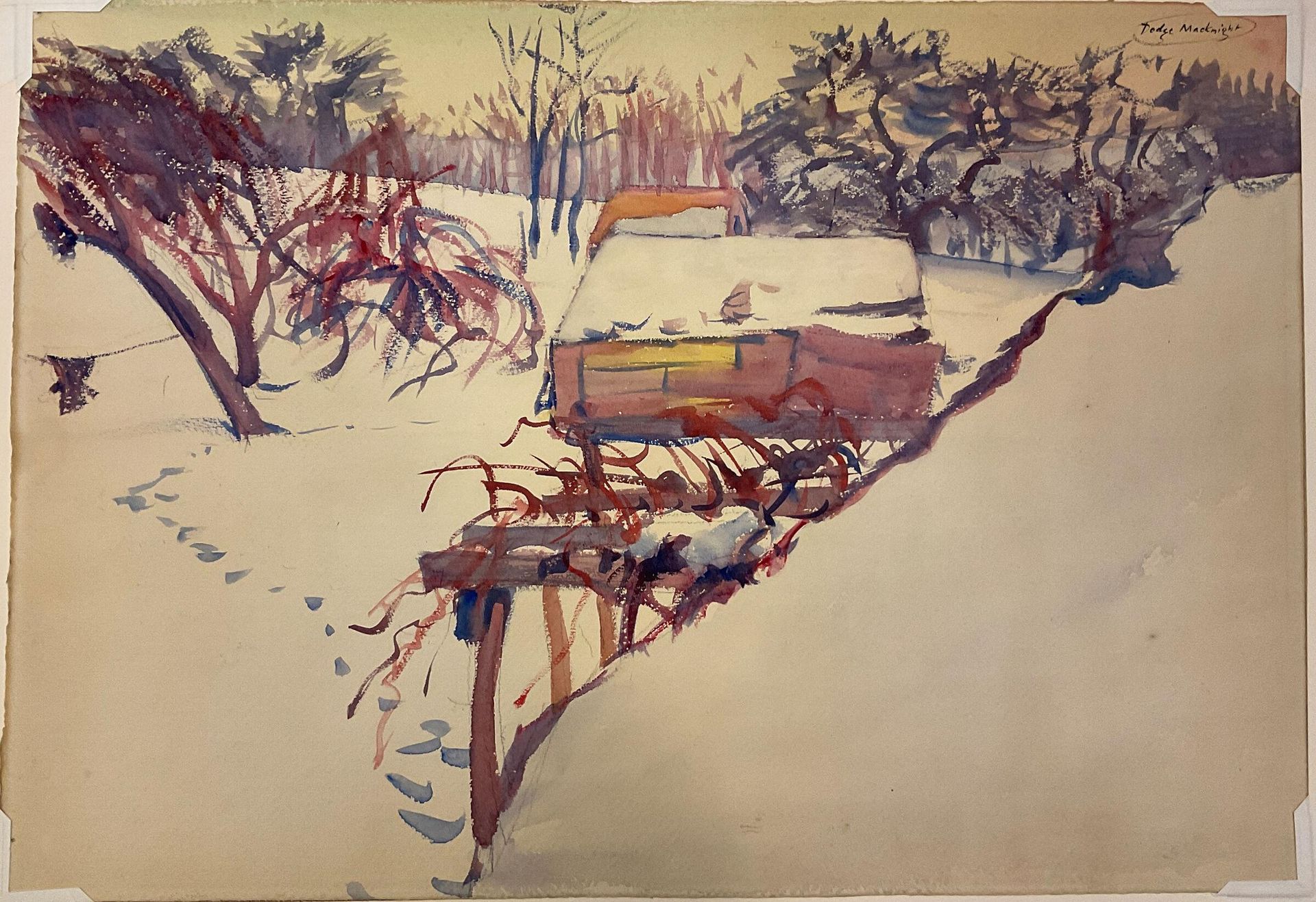 Spring Hill, Barnstable, Massachusetts; verso: Winter Landscape with ...