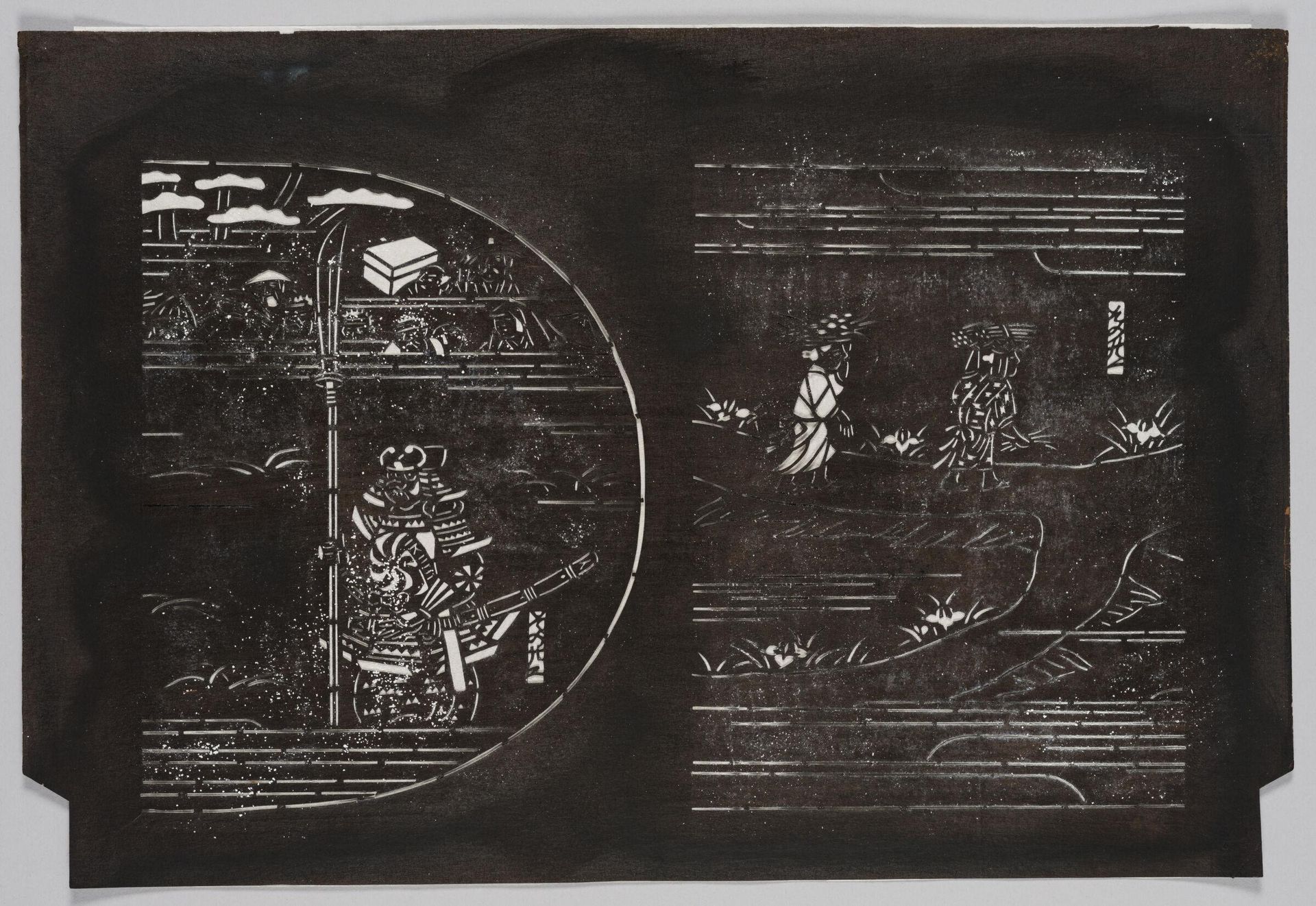 Stencil for Illustrated Don Quixote (Ehon Don KihÅte) by Serizawa Keisuke