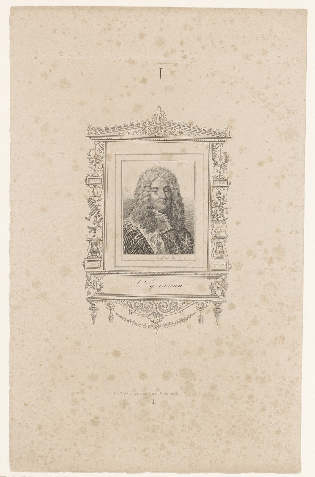 Portret van Henri François d'Aguesseau by François Jacques Dequevauviller