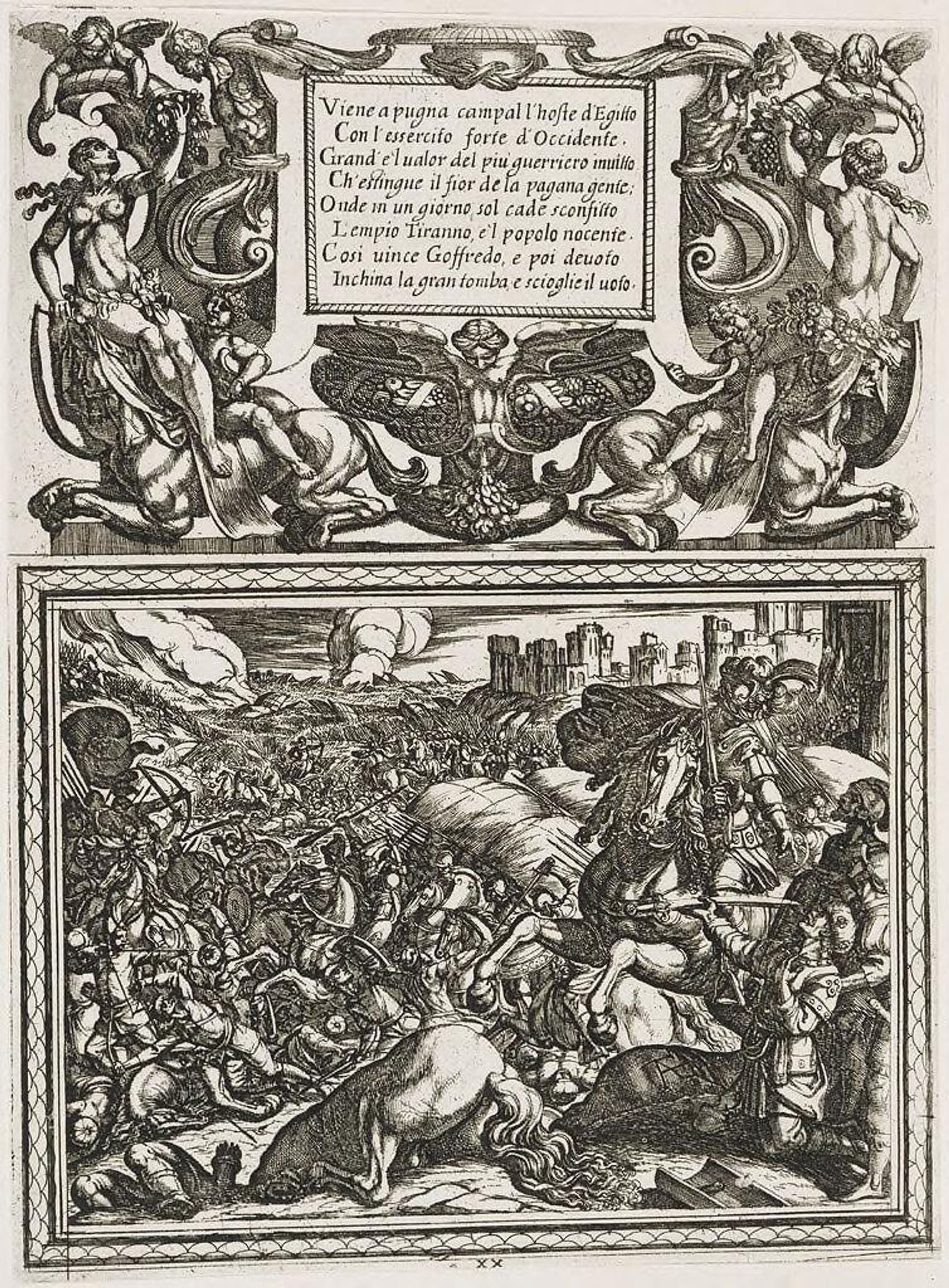 Illustration for Canto XX by Antonio Tempesta