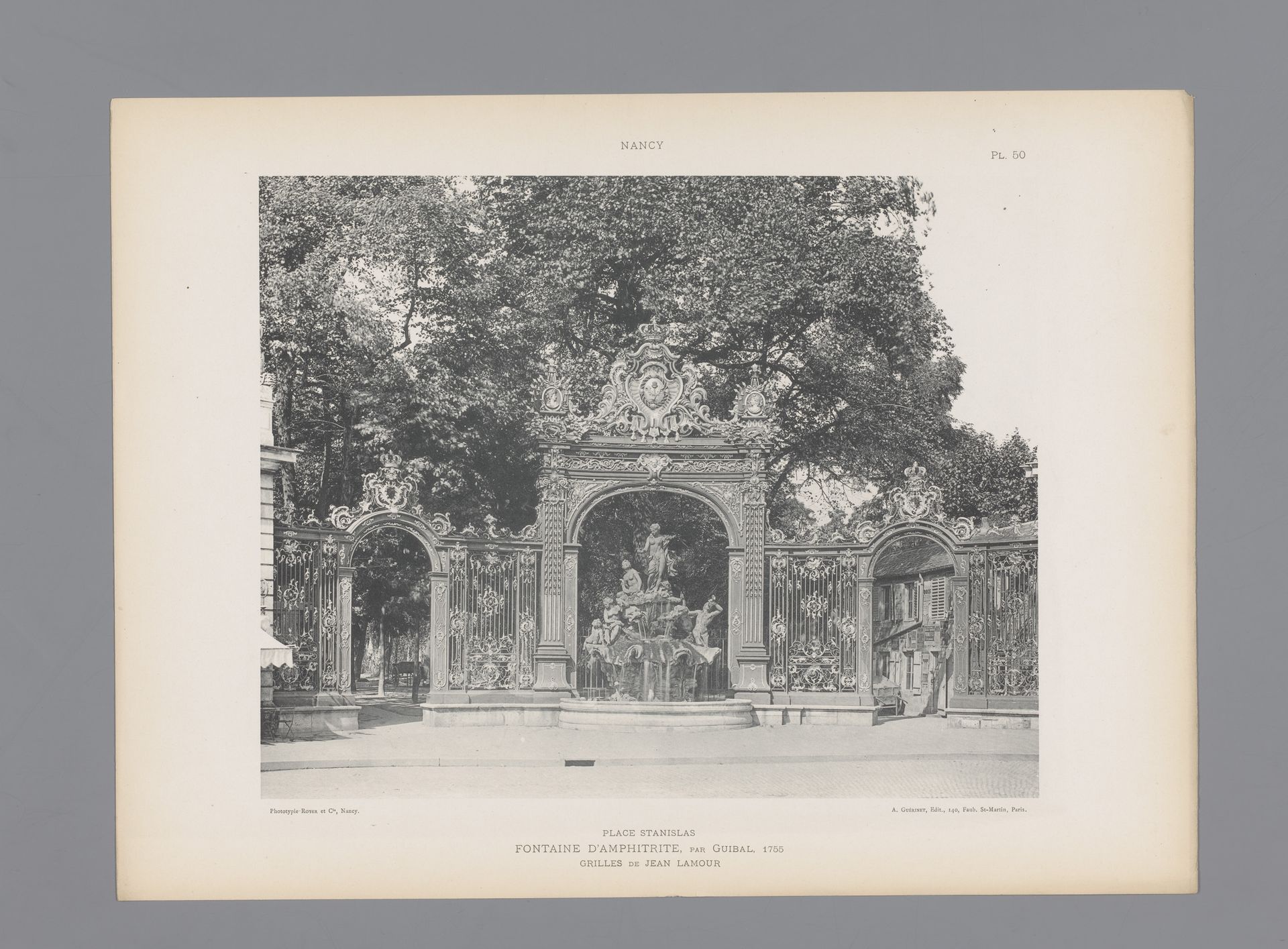 Fontein van Amphitrite op Place Stanislas te Nancy by Anonymous