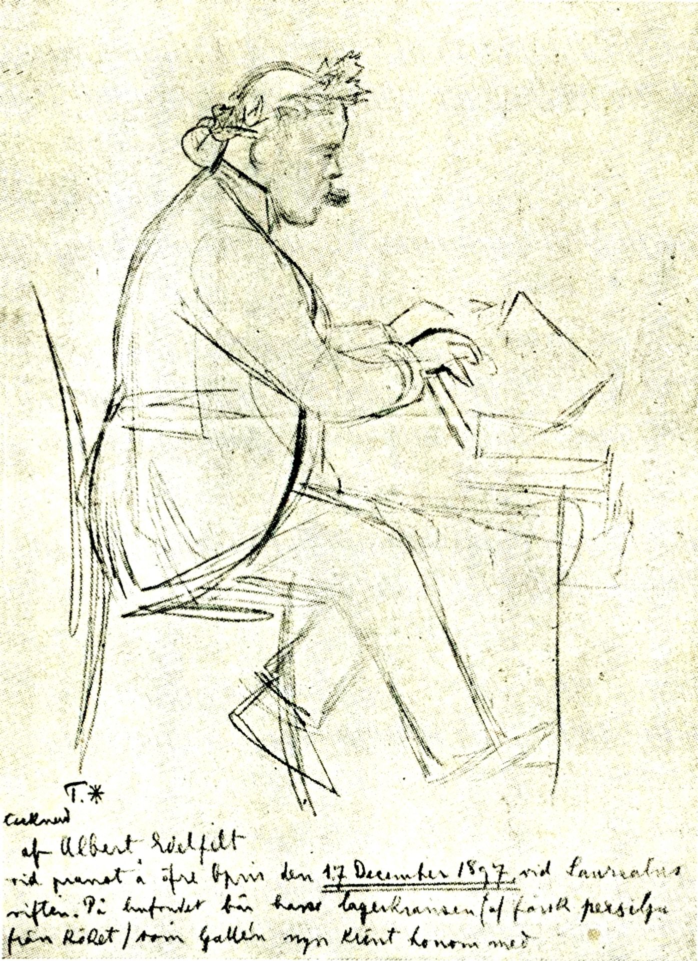 Karl August Tavastsjerna at the Piano by Albert Edelfelt