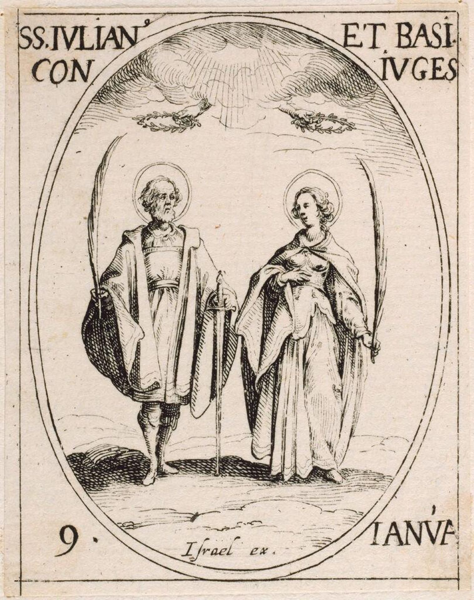 Saints Julien and Basilius by Jacques Callot