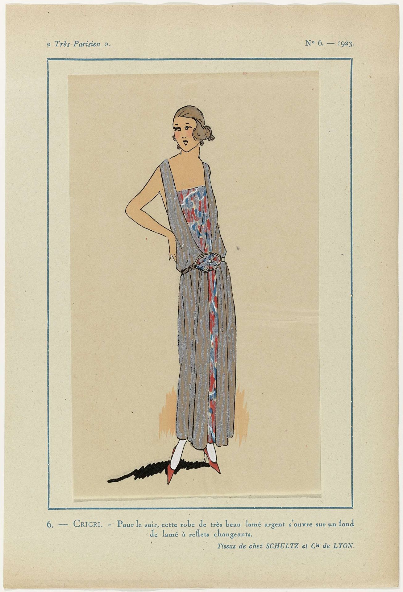 Très Parisien, 1923, No 6: 6.- CRICRI. - Pour le soir, cette robe... by Anonymous