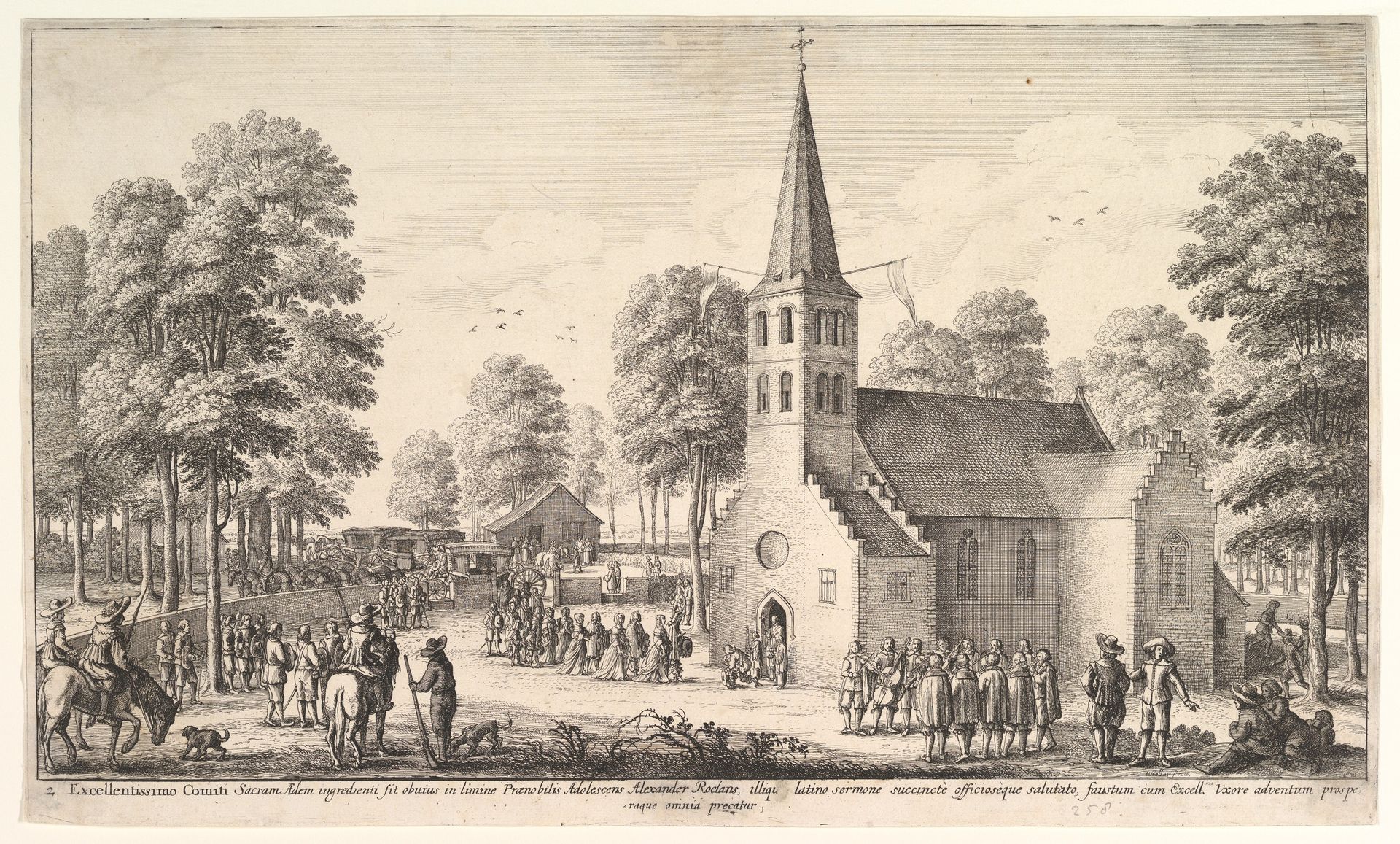 Going to Church by Wenceslaus Hollar