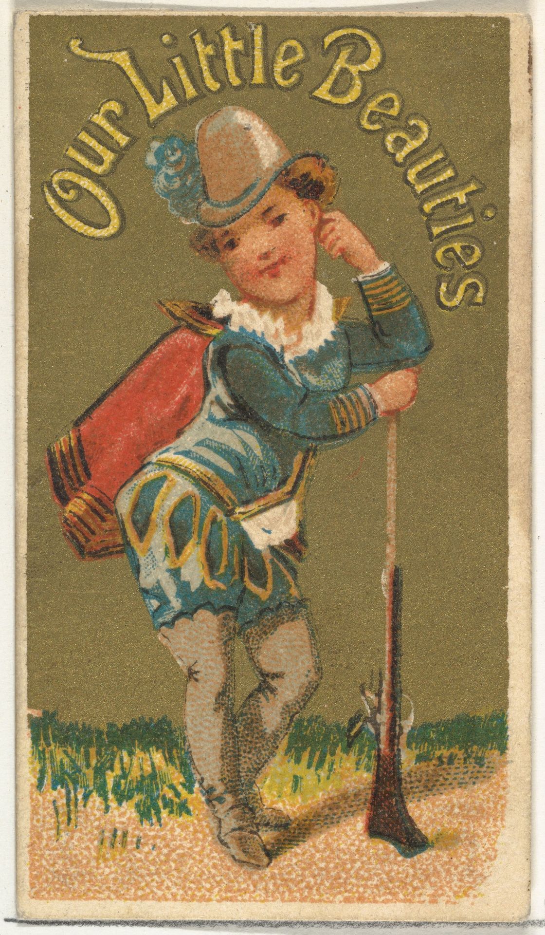 From the Girls and Children series (N58) promoting Our Little Beauties Cigarettes for Allen & Ginter brand tobacco products by Allen & Ginter