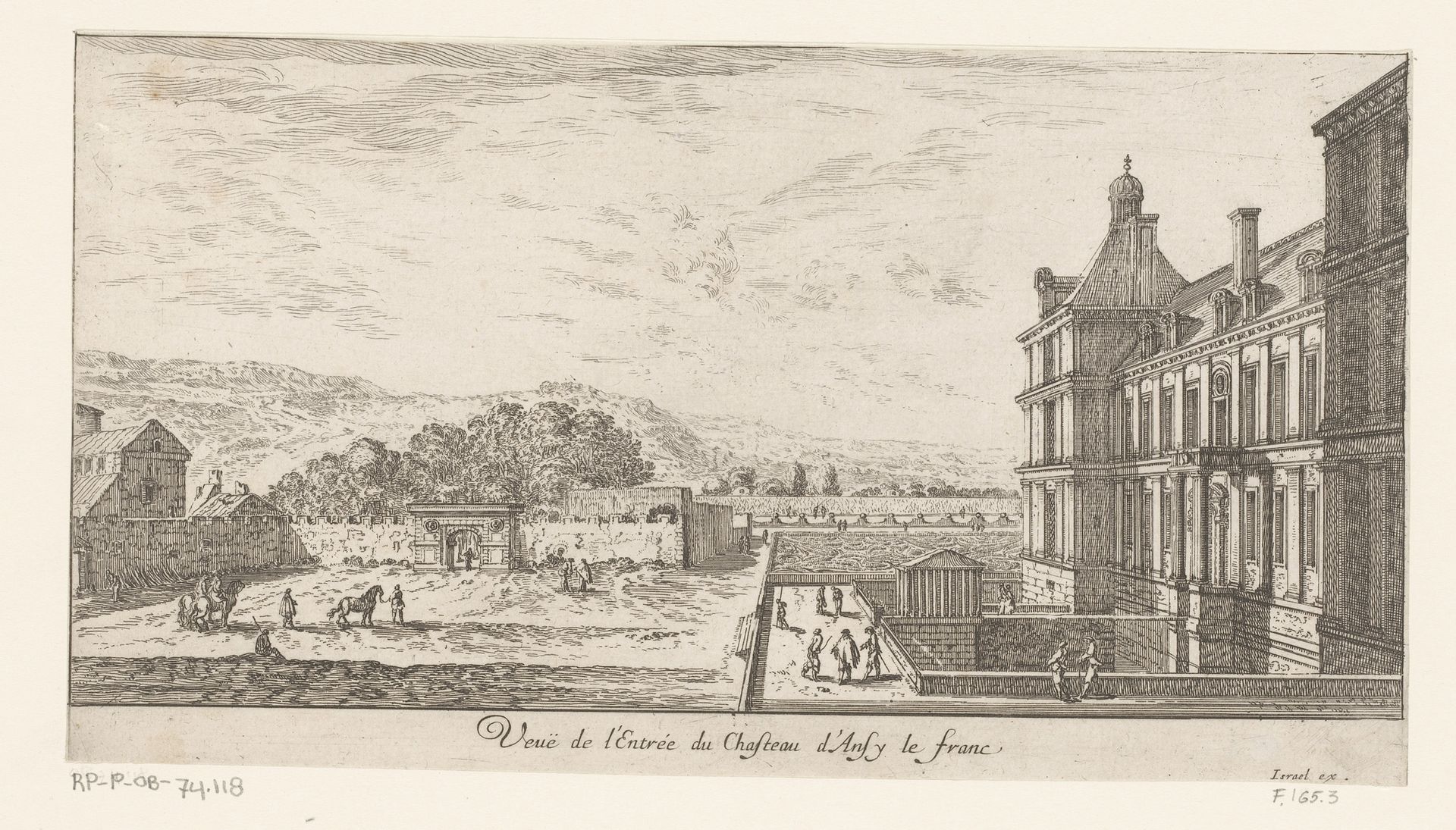 Gezicht op de ingang van het kasteel van Annecy by Israel Silvestre
