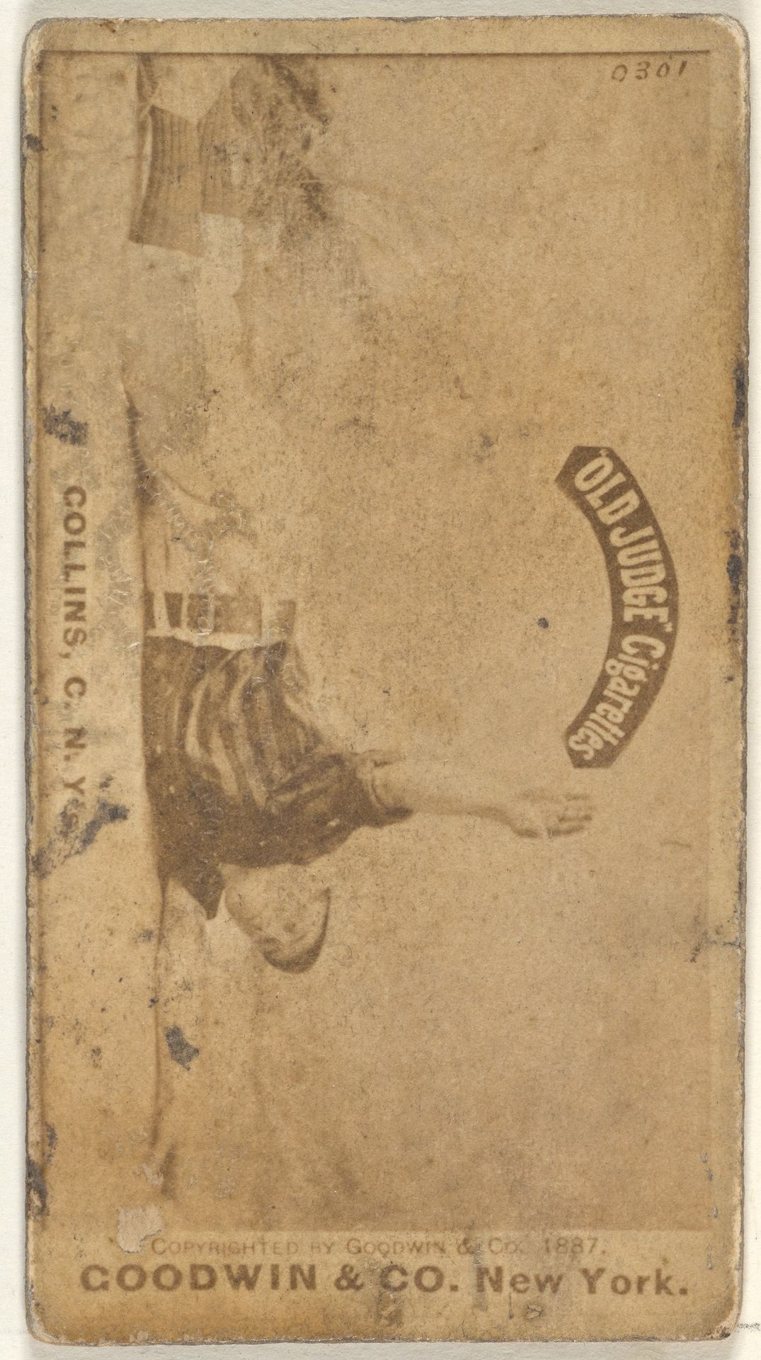 William J. "Bill" Collins, Catcher, New York, from the Old Judge series (N172) for Old Judge Cigarettes by Goodwin & Company