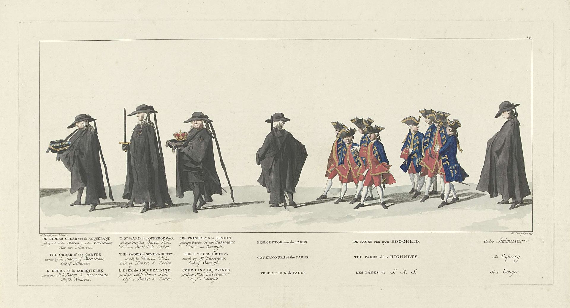 Lijkstatie van Willem IV, 1752, plaat 24 by Jan Punt