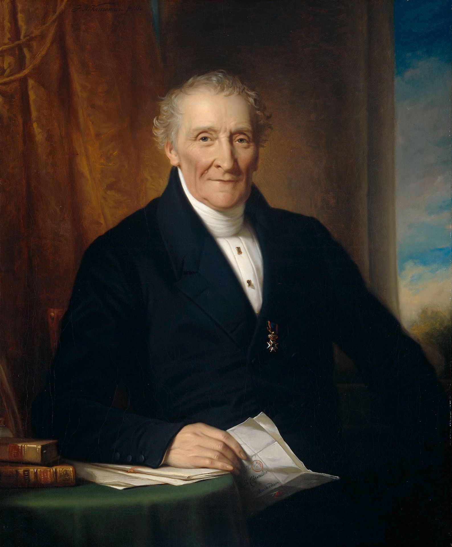 Rodolphe le Chevalier (1777-1865), Amsterdam Merchant and one of three Founders of the Holland Railroad Company by Jan Adam Kruseman