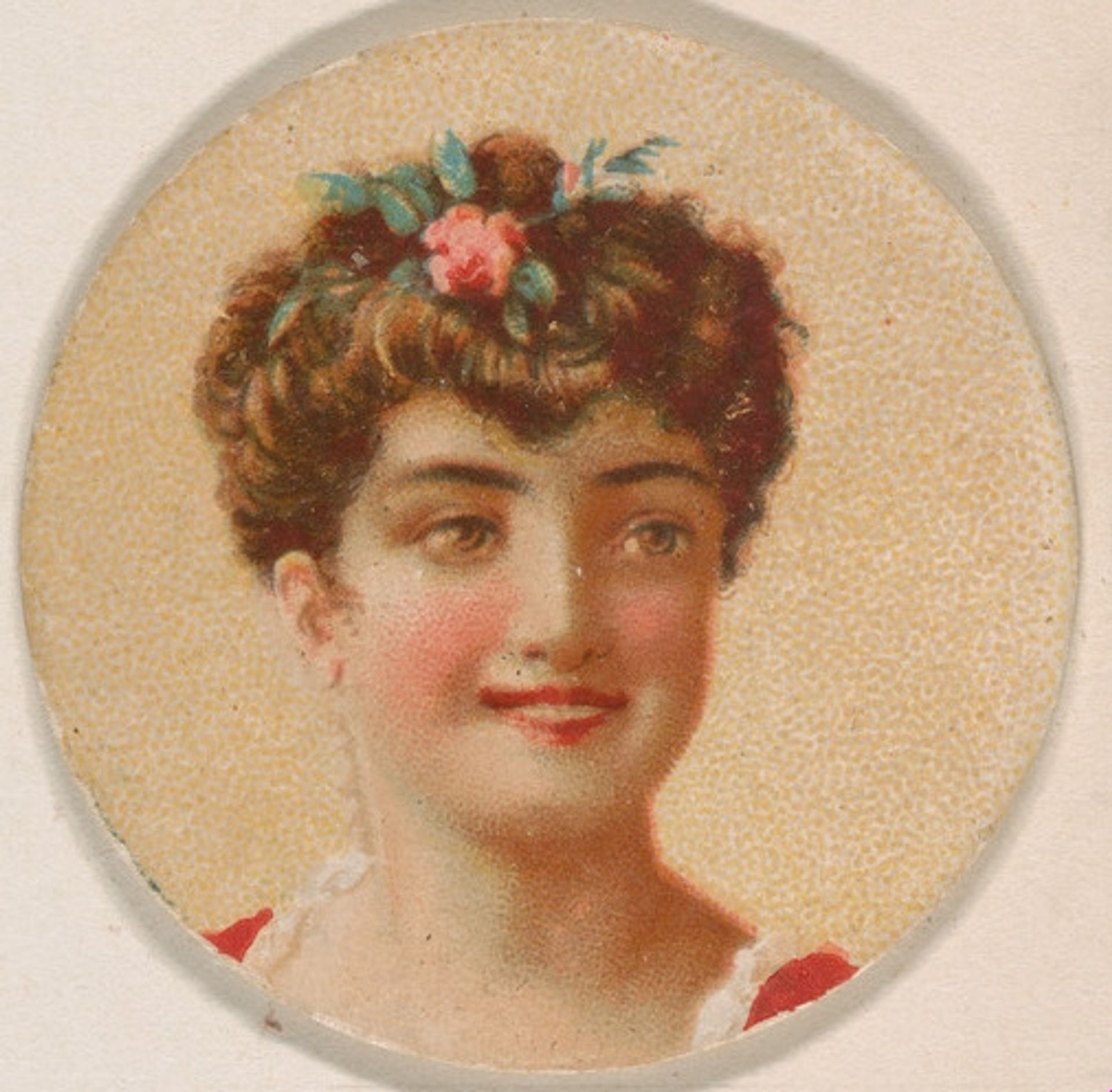Portrait of woman, from the Novelties series (N228, Type 1) issued by Kinney Bros. by Kinney Brothers Tobacco Company