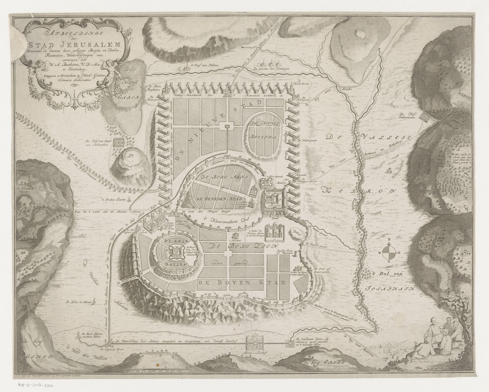 Plattegrond van Jeruzalem by Jan van Jagen