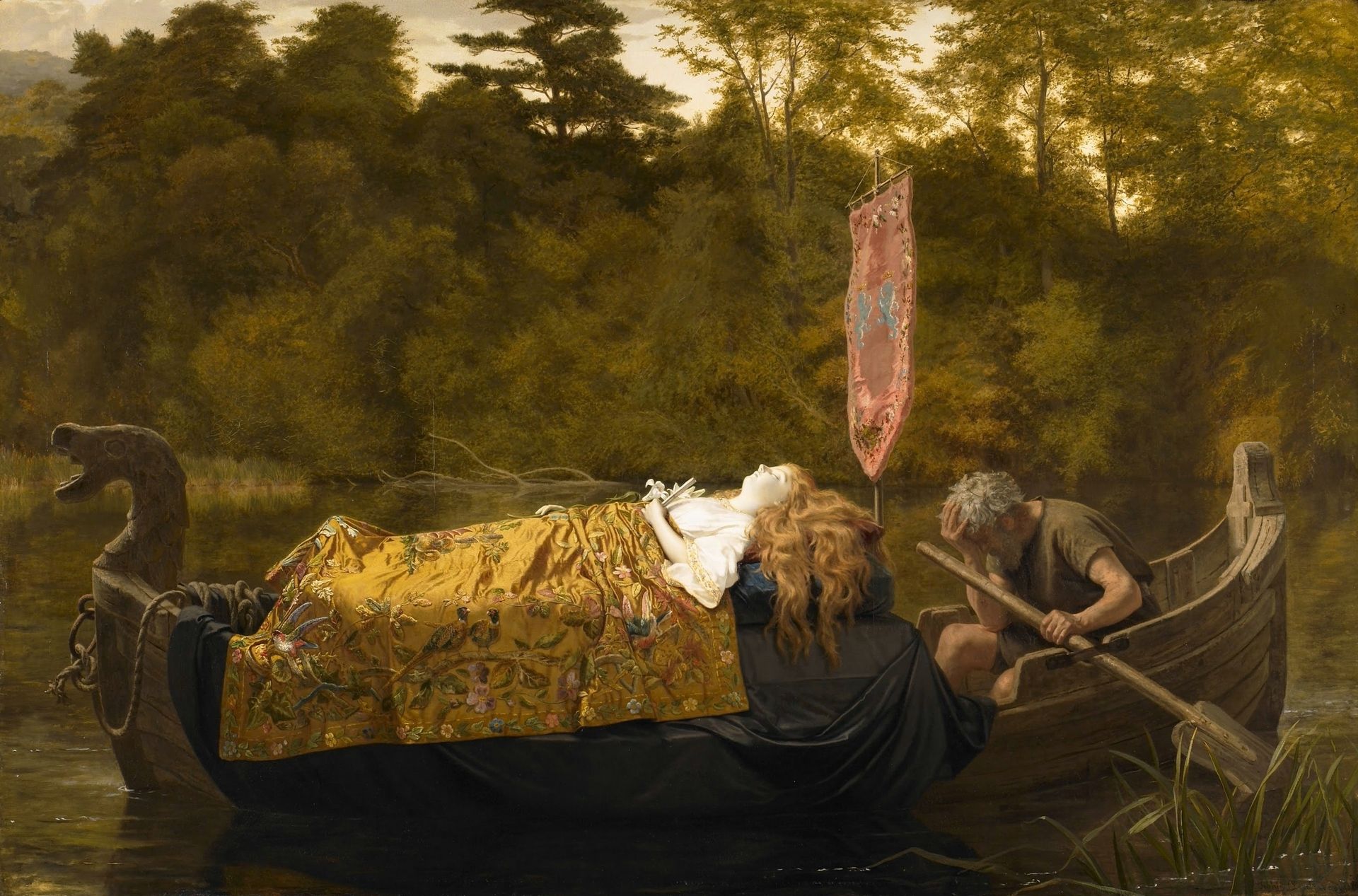 Elaineor, The Lily Maid of Astolat by Sophie Gengembre Anderson