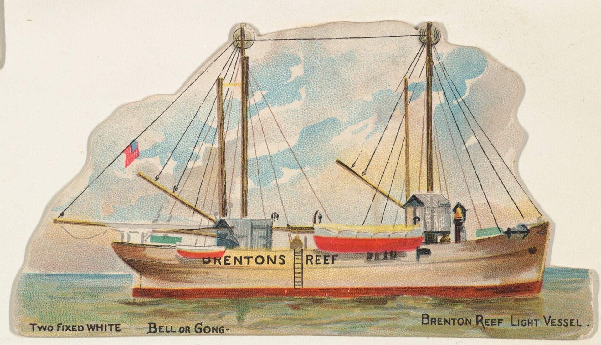 Brenton Reef Light Vessel, from the Lighthouses series (N119) issued by Duke Sons & Co. to promote Honest Long Cut Tobacco by W. Duke, Sons & Co.