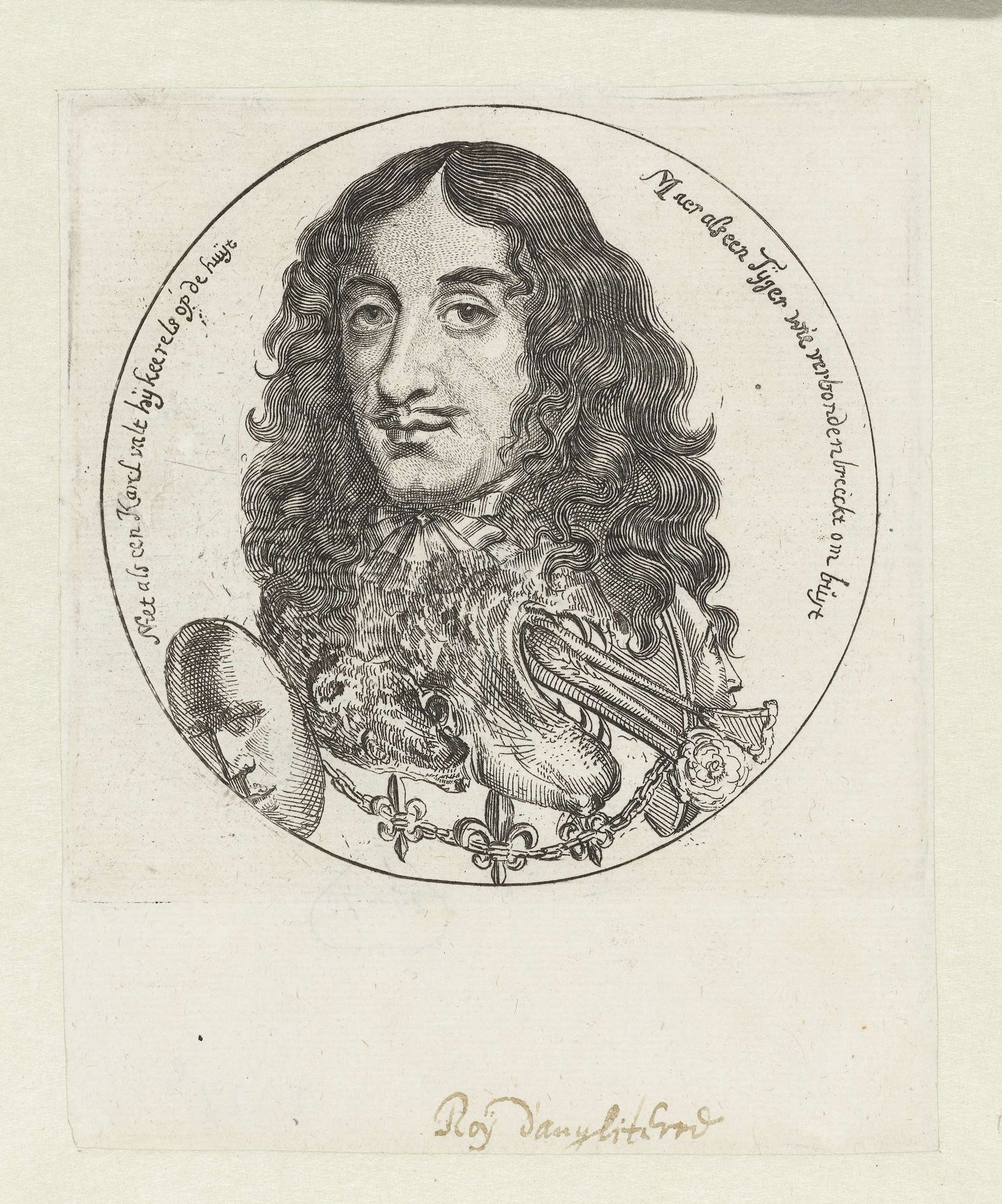 Portret van Karel II als een tijger, 1672 by Romeyn de Hooghe