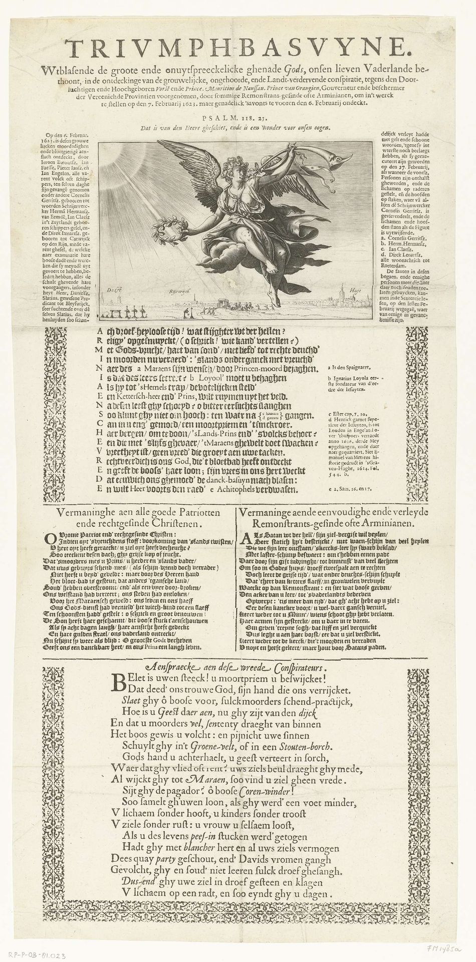 Allegorie op de ontdekking van de samenzwering tegen Maurits, 1623 by Anonymous