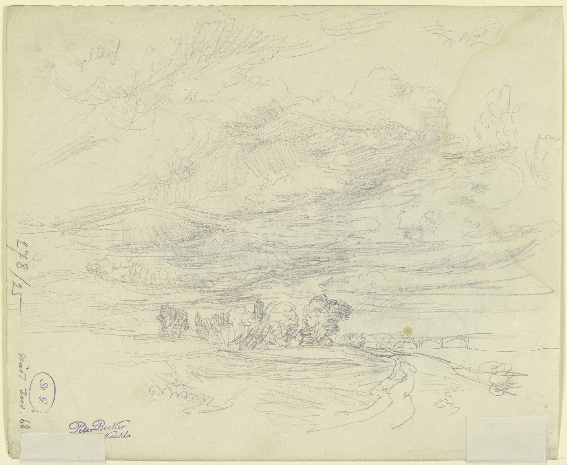 Landschaft bei aufziehendem Unwetter by Peter Becker