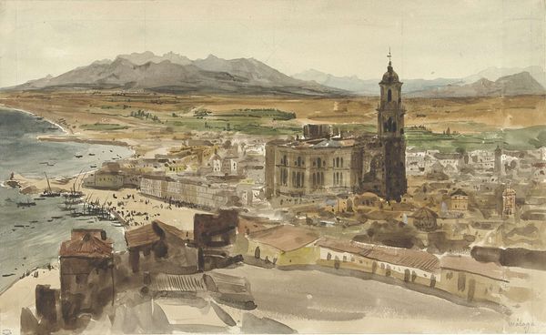 Gezicht op Malaga vanuit het Noorden