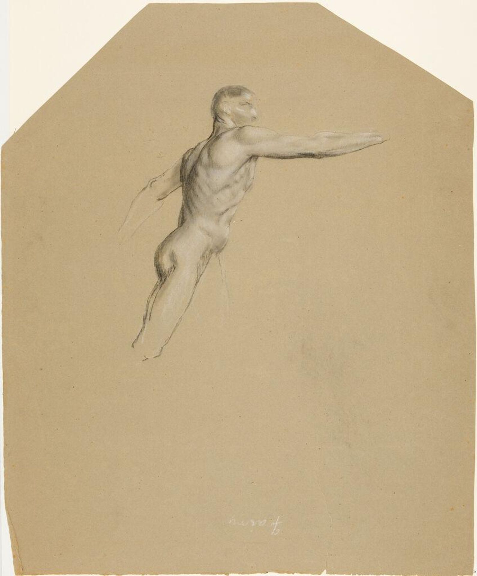 Male Torso, for "Dead Man Revived..." by Washington Allston