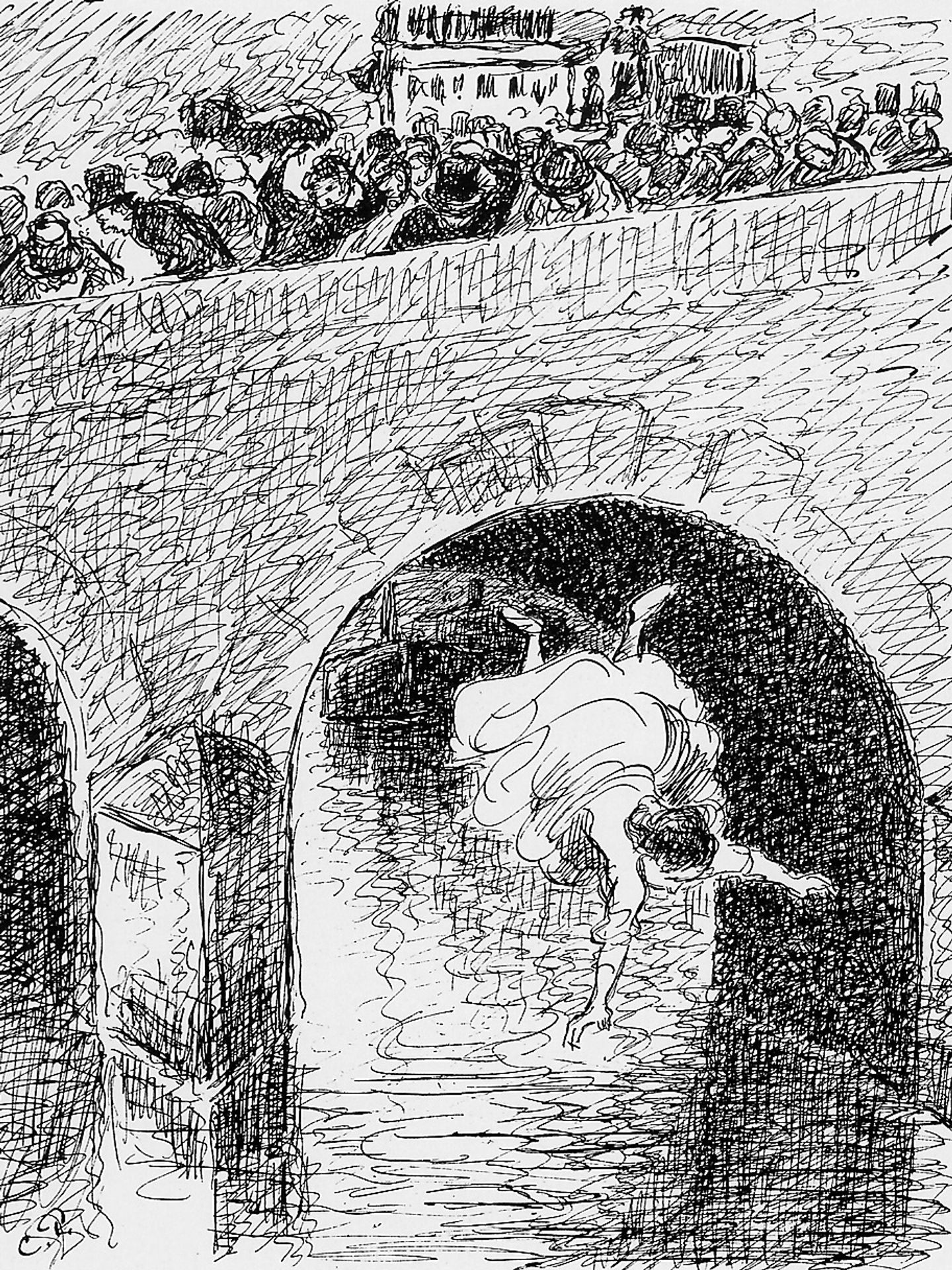 Suicide of an abandoned woman by Camille Pissarro