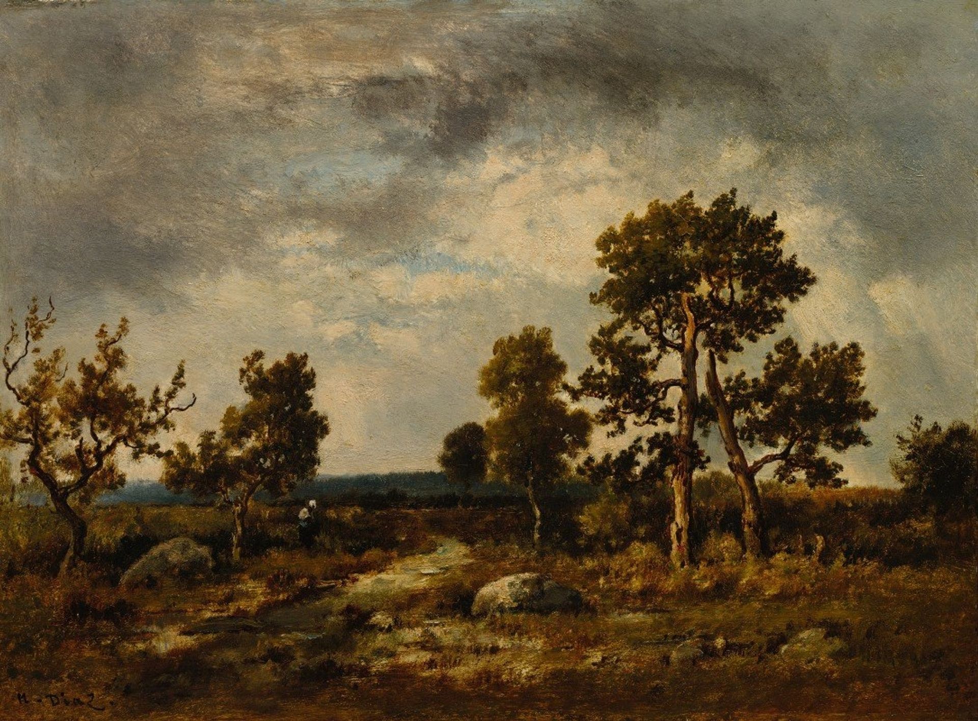 Path Near the Pond of Vipers, Fontainebleau Forest by Narcisse-Virgilio Diaz