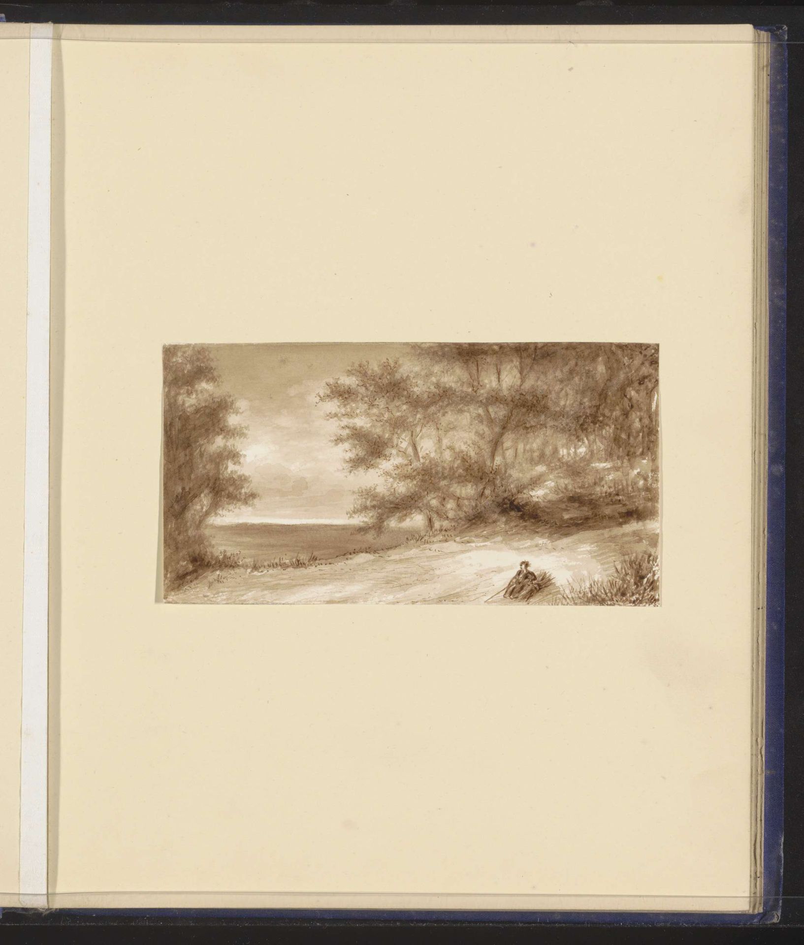 Man met korenschoof in een landschap by Alexander Ver Huell