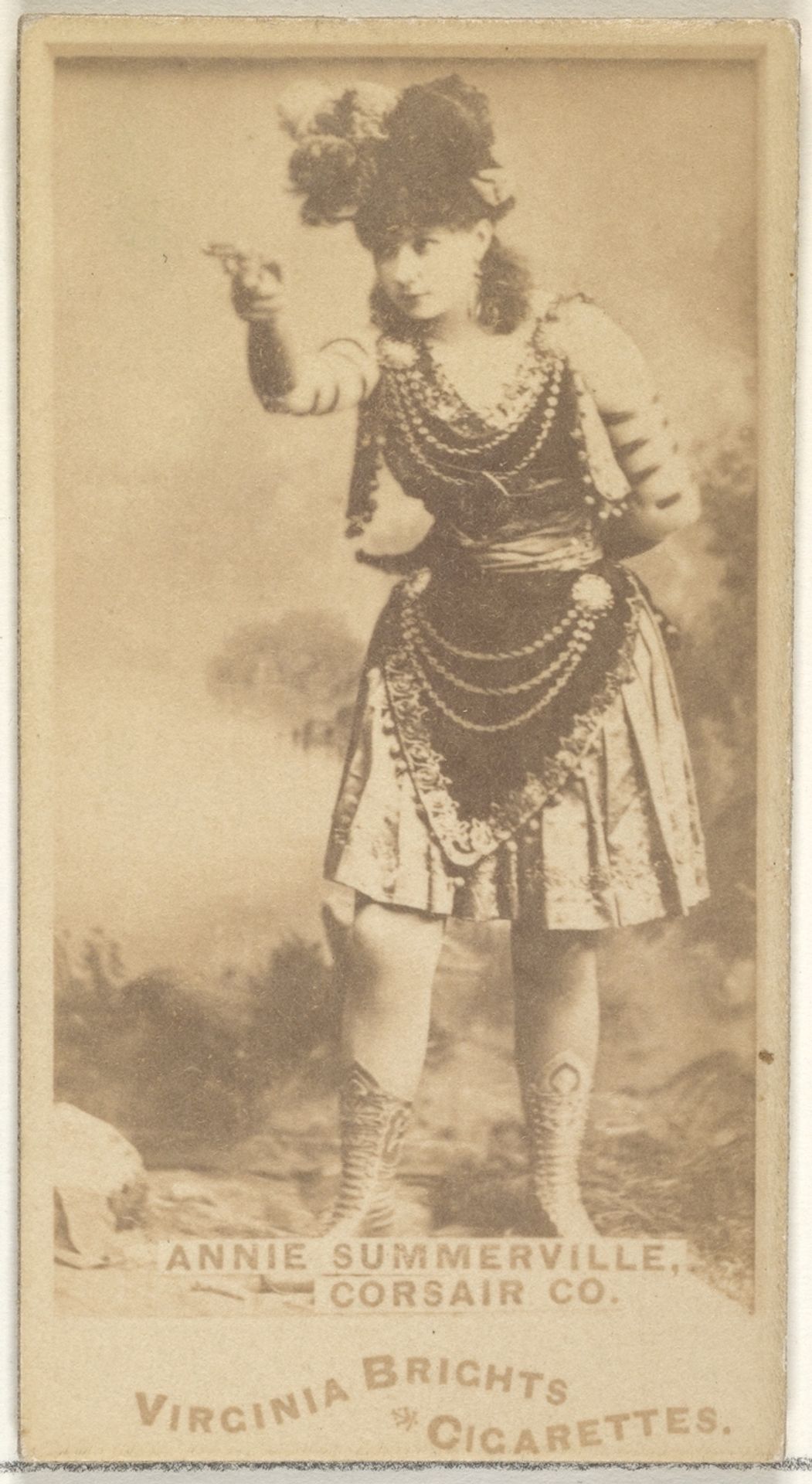 Annie Summerville, Corsair Co., from the Actors and Actresses series (N45, Type 1) for Virginia Brights Cigarettes by Allen & Ginter