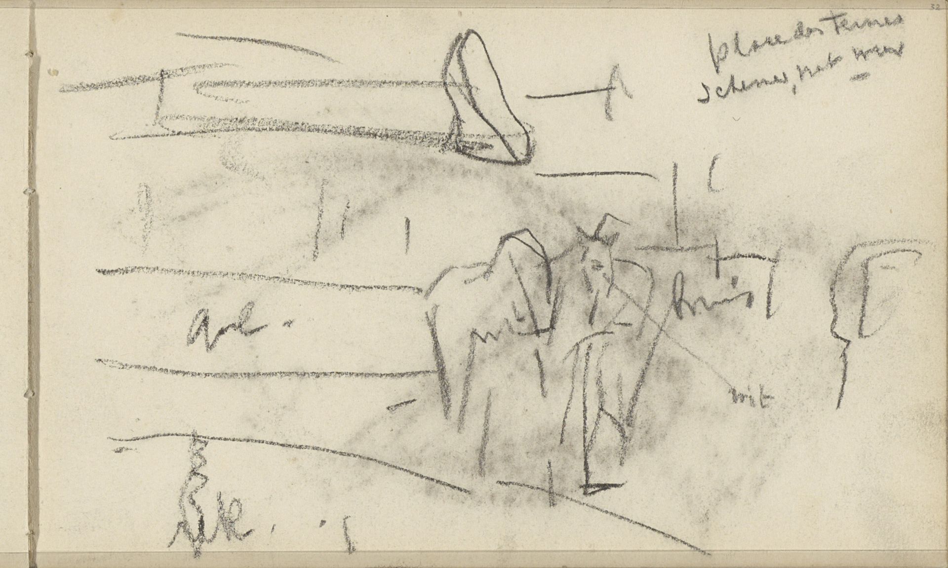 Paard op het Place des Ternes in Parijs by George Hendrik Breitner