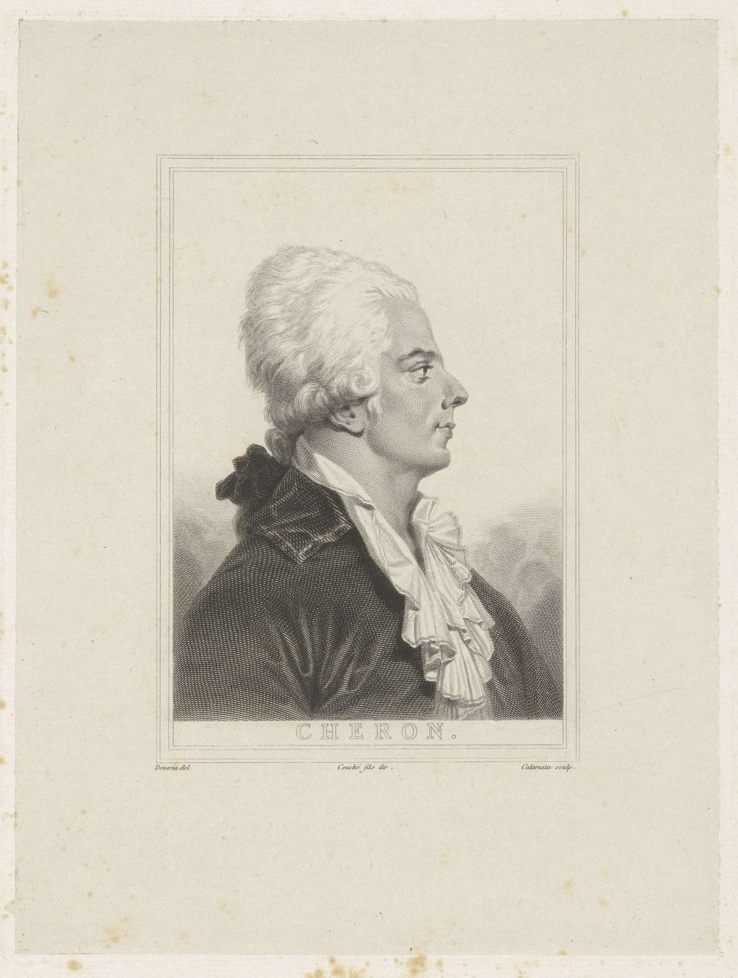 Portret van Chéron by Luigi Calamatta
