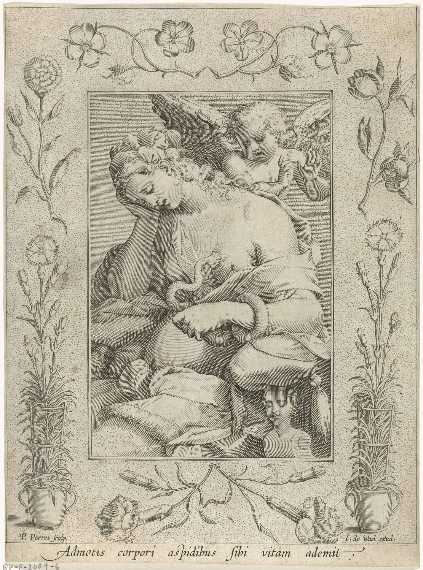 Dood van Cleopatra by Pieter Perret