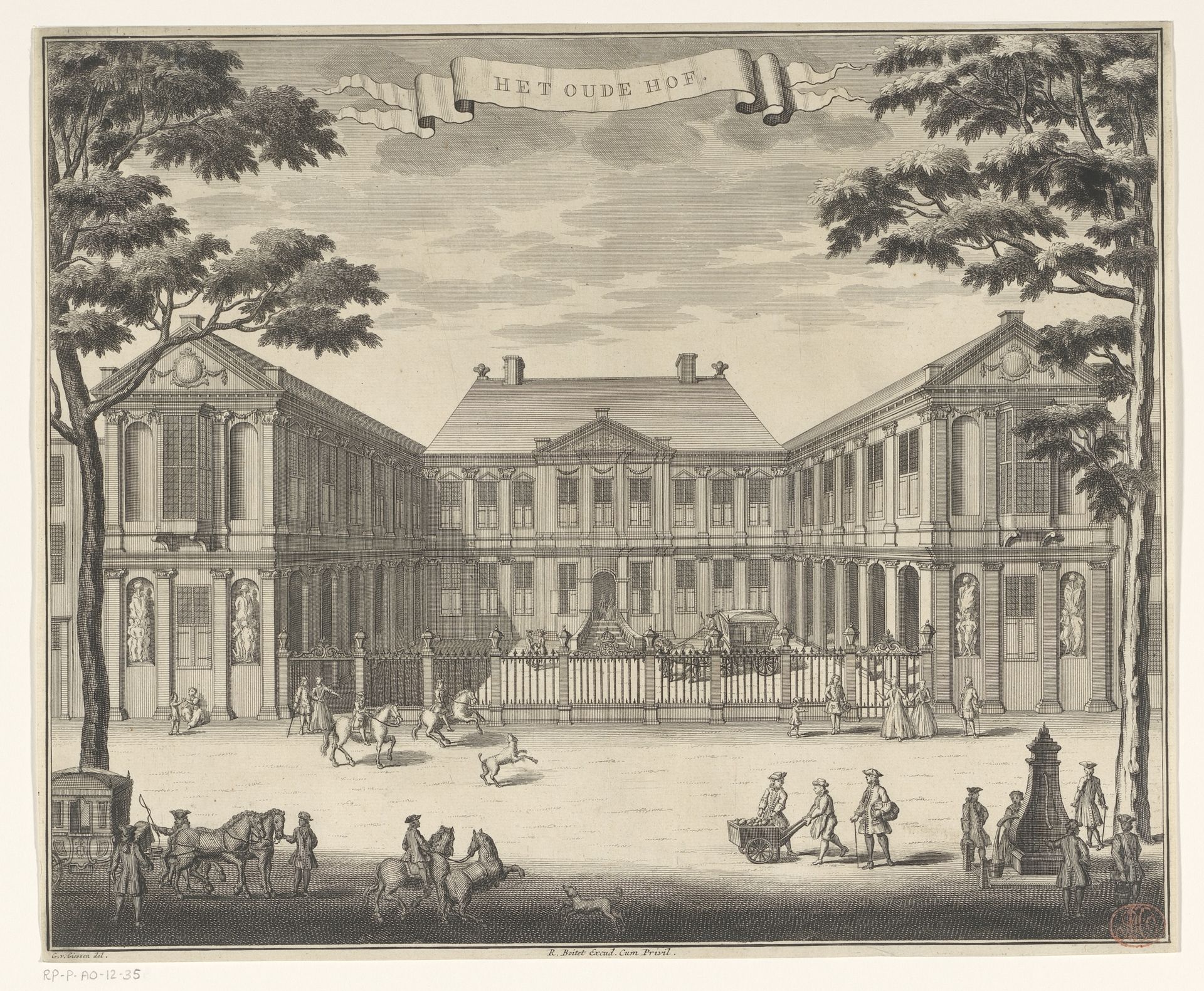 Gezicht op Paleis Noordeinde te Den Haag by Anonymous