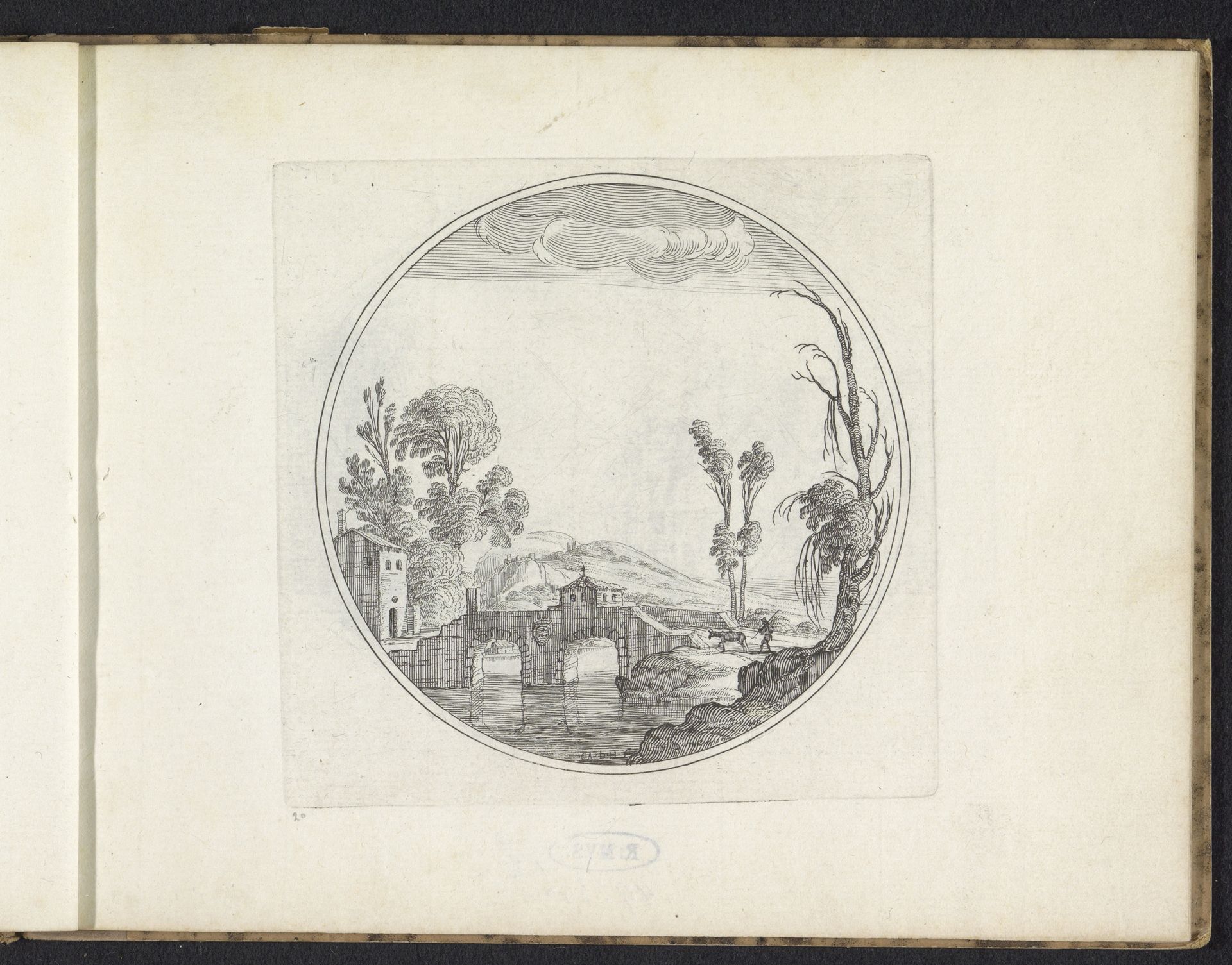 Landschap met een stenen brug by Chaerles de Hooch