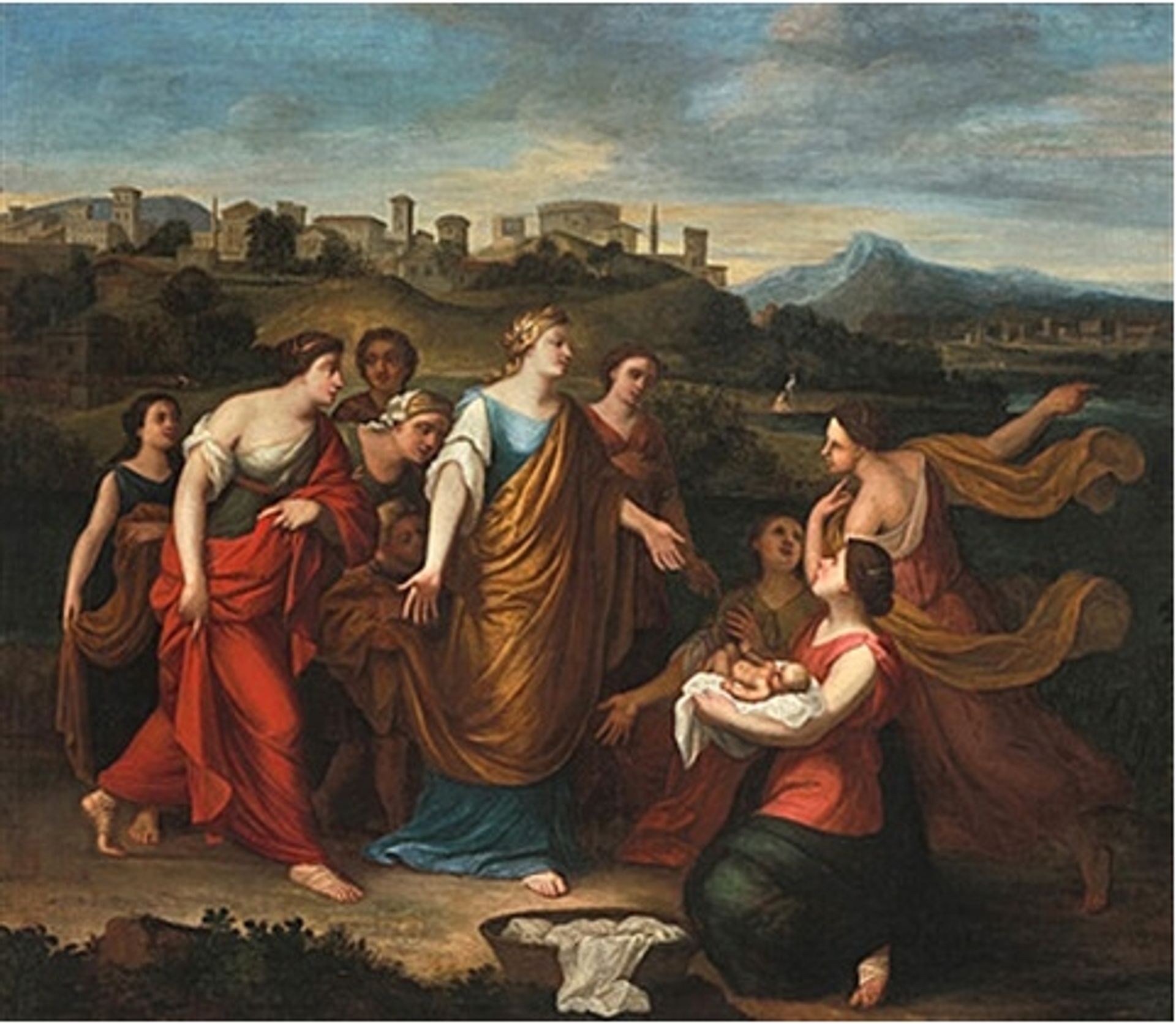 The finding of Moses by Sebastien Bourdon