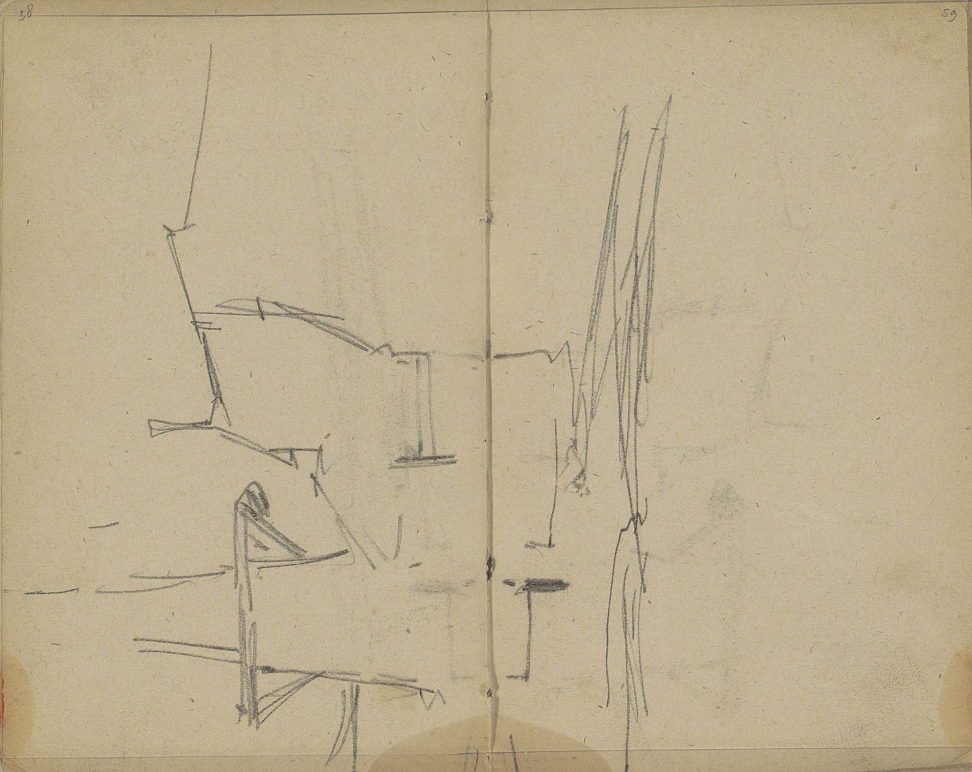 Stadsgezicht met een molen, mogelijk Delft by George Hendrik Breitner